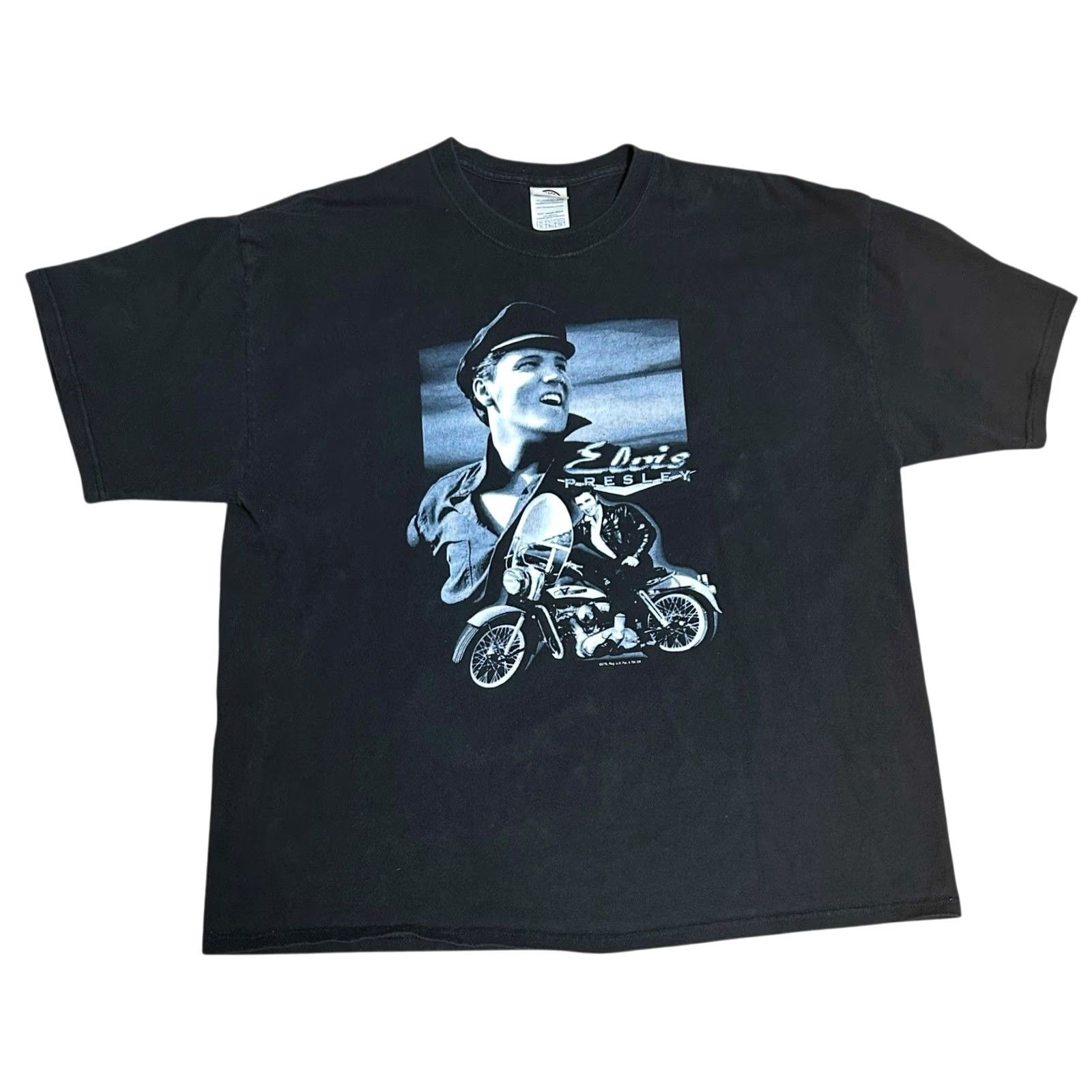 Vintage VINTAGE Elvis Presley Black Motorcycle T-Shirt Men XL Short Sleeve Crew Neck Shirt Mens Classic Size XL Black Logo James/Graceland Theme Size US XL / EU 56 / 4 - 2 Thumbnail
