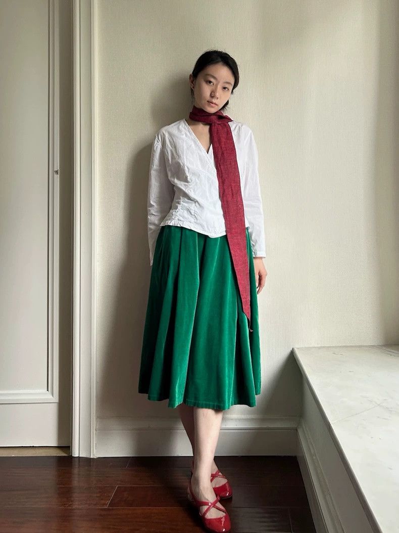 Kenzo KENZO Green velvet skirt Size 25" / US 0 / IT 36 - 3 Thumbnail