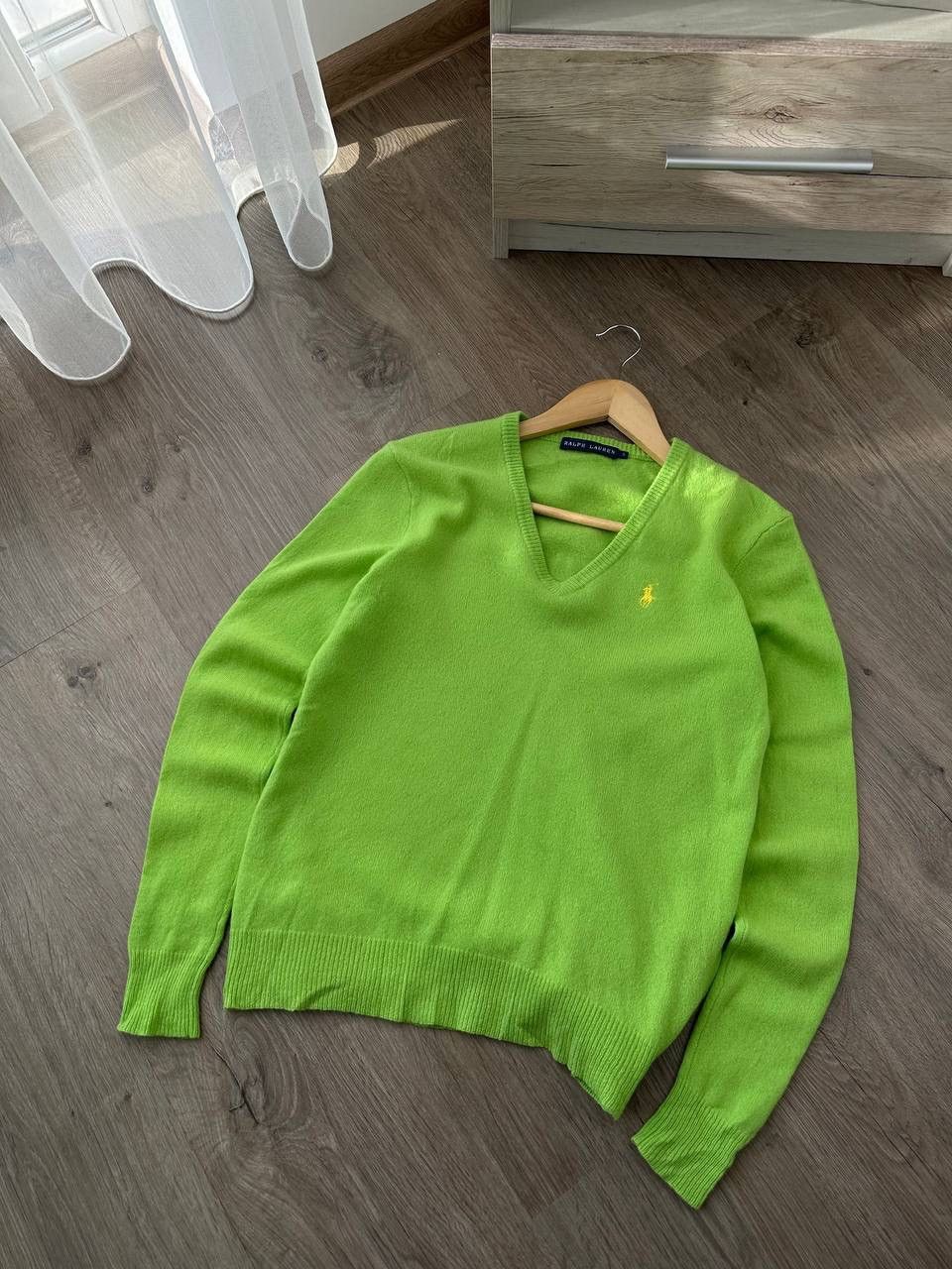 Polo Ralph Lauren × Vintage Vintage Polo Ralph Lauren Cashmere Green Sweater Size S / US 4 / IT 40 - 4 Thumbnail