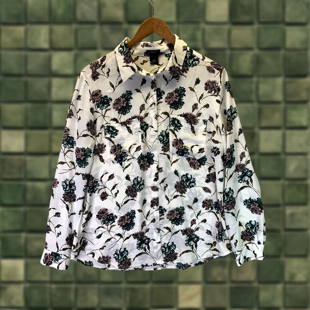 Ann Taylor VINTAGE Ann Taylor Factory Women’s Button-Up Shirt? Size M / US 6-8 / IT 42-44 - 1 Thumbnail