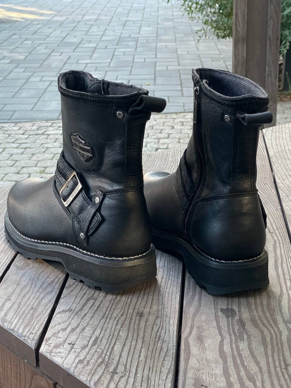 Harley Davidson Harley Davidson Richton Leather Strap Black Boots Size US 7 / EU 40 - 4 Thumbnail