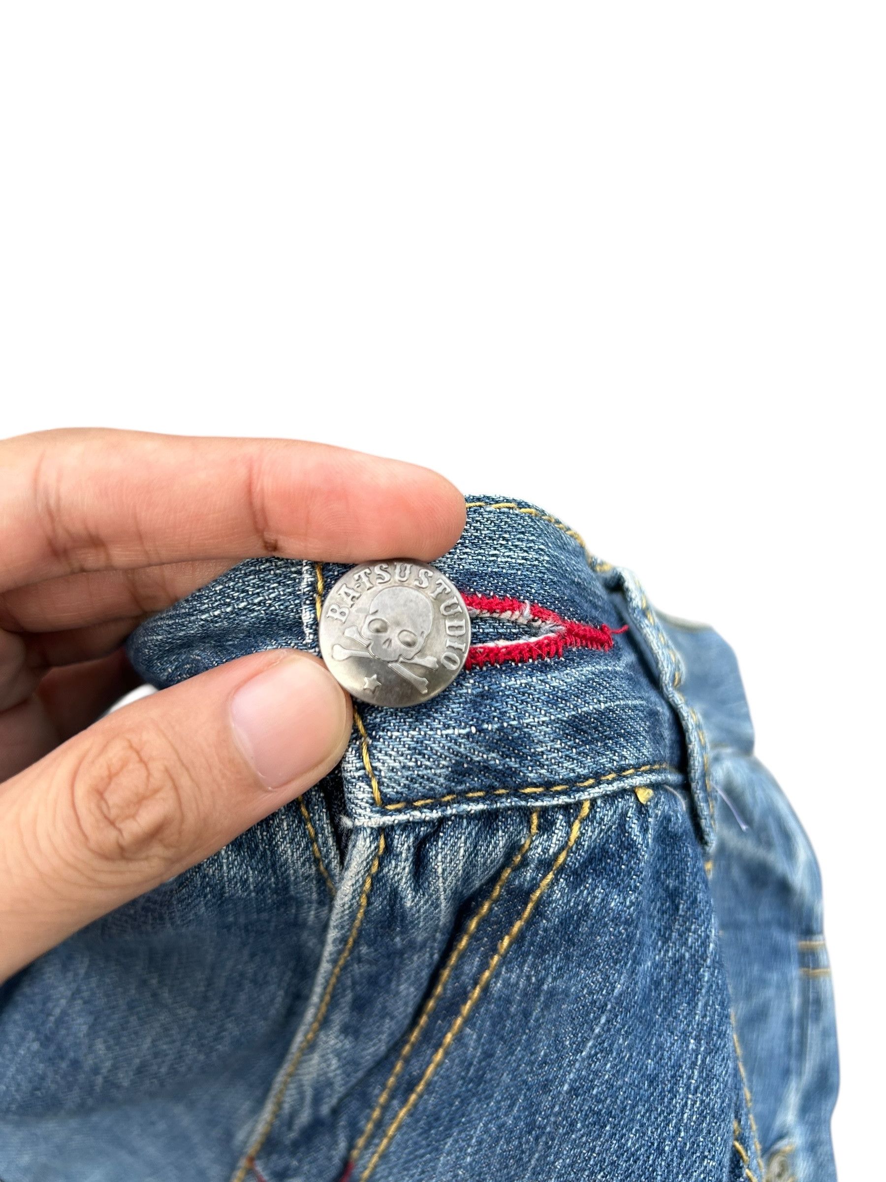 If Six Was Nine × KMRii × Kapital Batsu Skull Poems Distressed Japanese Punk Denim Jeans Size US 29 - 6 Thumbnail