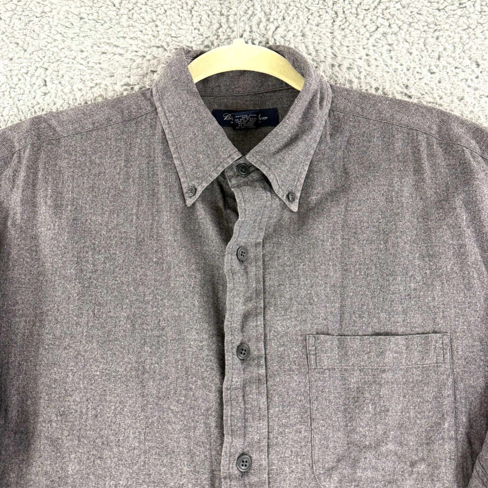 Brooks Brothers VINTAGE Brooks Brothers Button-Down Shirt Mens L Gray City Classic Preppy 50" Chest 29.5" Length Mens Size US L / EU 52-54 / 3 - 2 Thumbnail