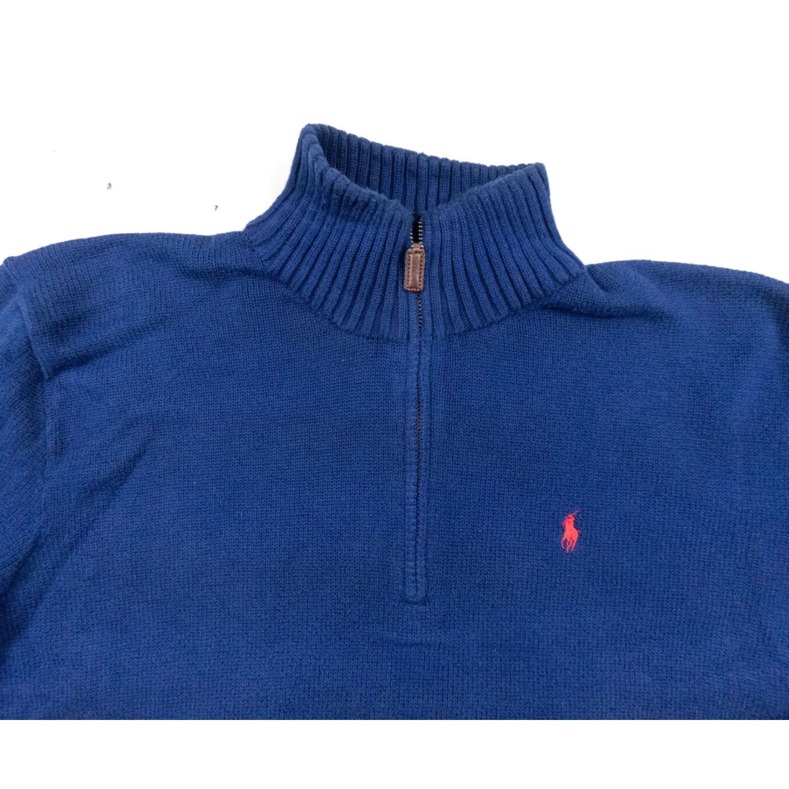 Polo Ralph Lauren Polo Ralph Lauren Sweater Mens XL Blue Quarter Zip Pullover Knit Preppy Size US XL / EU 56 / 4 - 2 Thumbnail