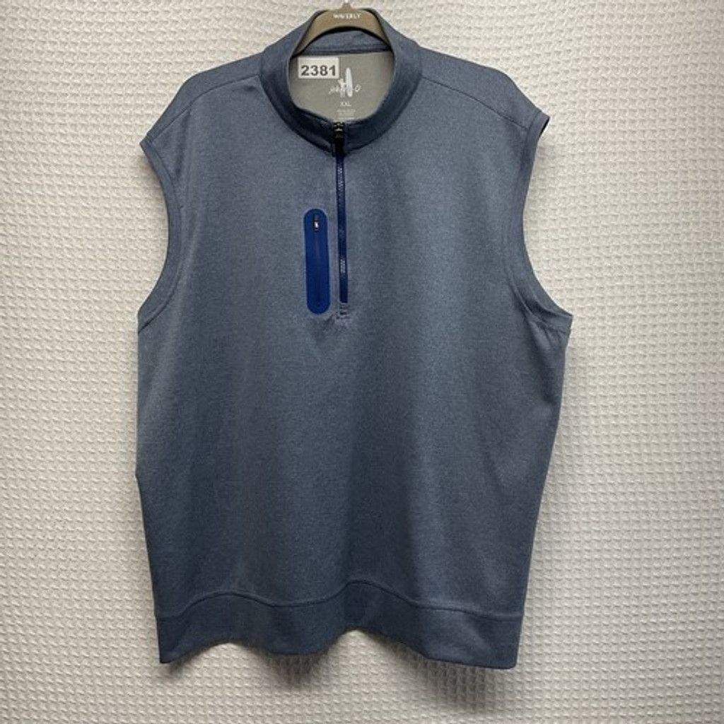 johnnie-O NWOT Johnnie-O Denny Gray 1/4 Zip MockNeck Golf Vest Men XXL Size US XXL / EU 58 / 5 - 1 Thumbnail