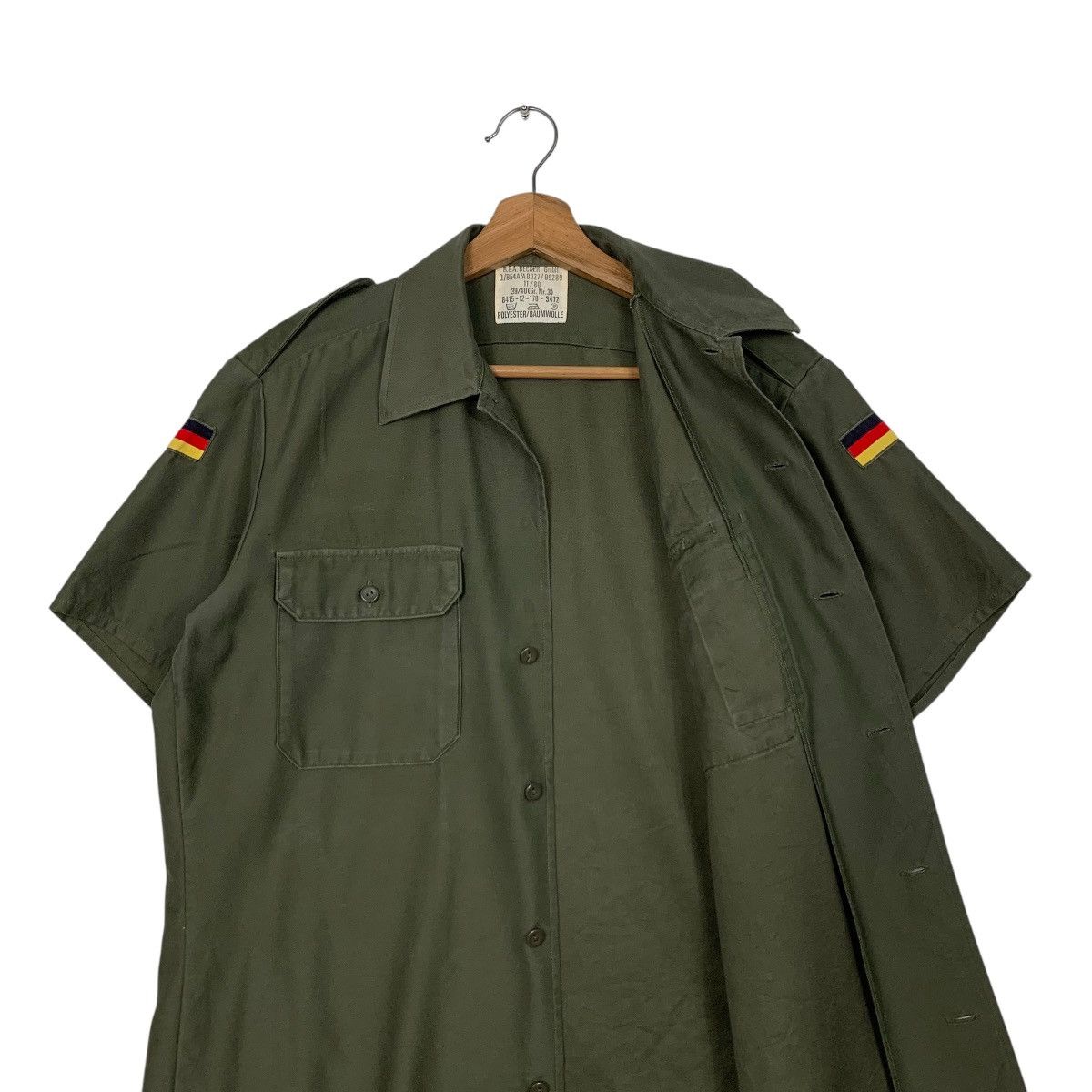 Vintage 80's R&A BECKER GmbH German Army Field Shirt #2726-C123 Size US L / EU 52-54 / 3 - 9 Thumbnail