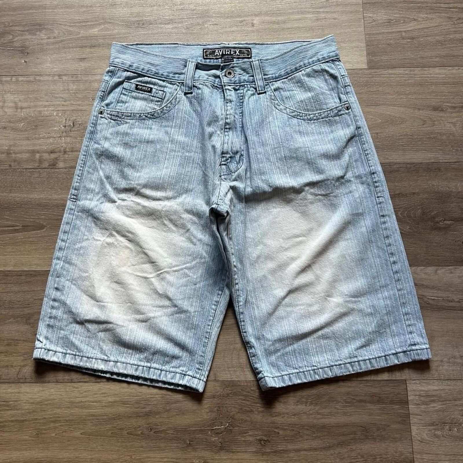 Avirex Vintage y2k Baggy Avirex blue denim jorts Size 36" Size US 36 / EU 52 - 2 Thumbnail