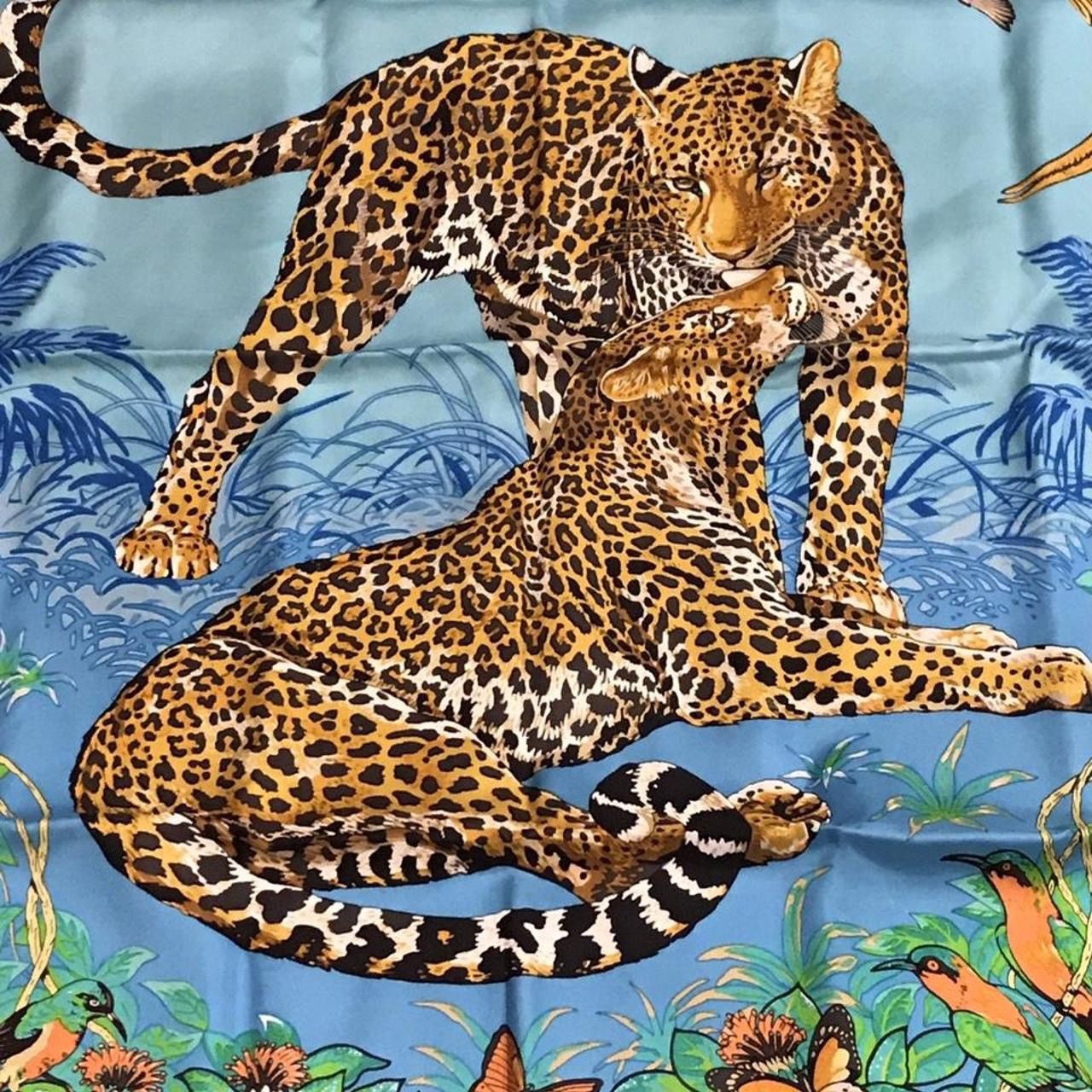 Hermes Hermes 'Jungle Love' Robert Dallet Silk Scarf Size ONE SIZE - 4 Thumbnail