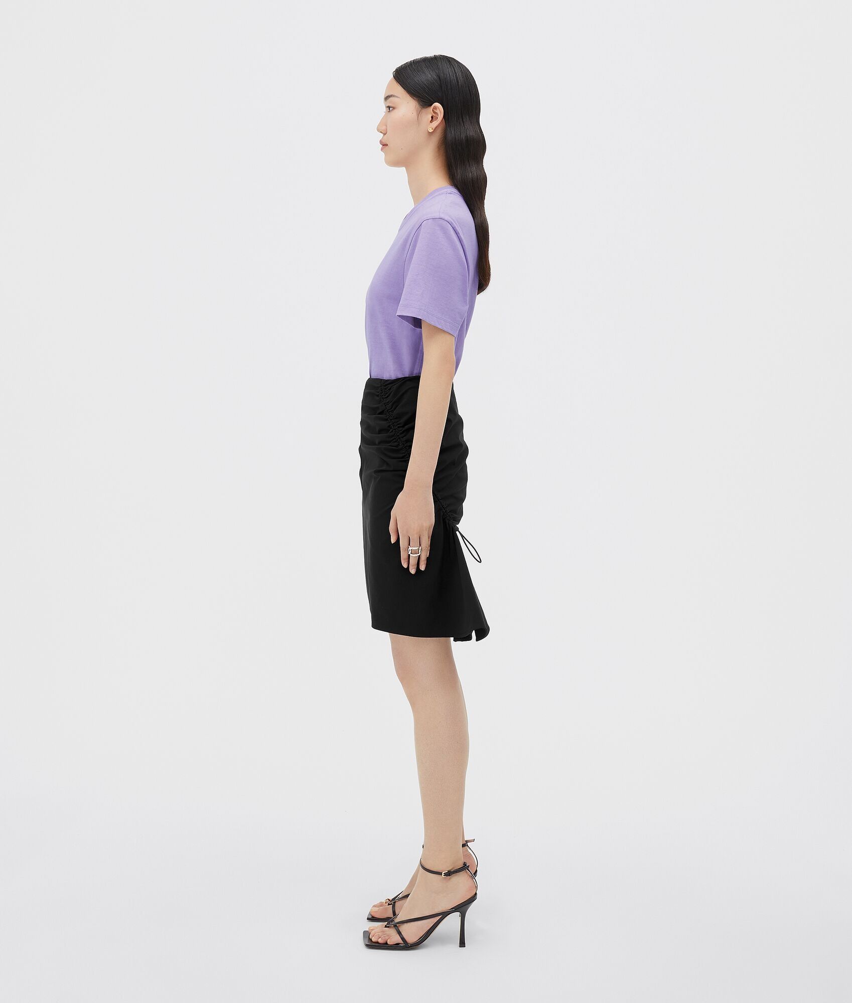 Bottega Veneta o1n1vont0325 Sunrise Light Cotton T-Shirt in Wisteria Size XXS / US 00 / IT 34 - 2 Thumbnail