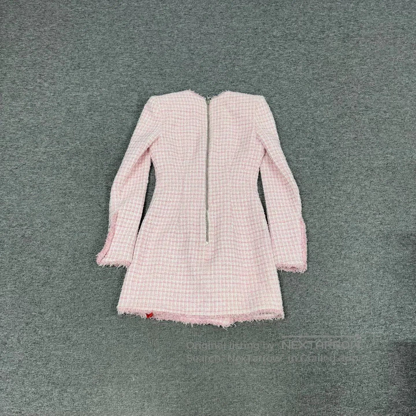 Balmain Balmain Pink Tweed Blazer Dress. Size S / US 4 / IT 40 - 3 Thumbnail
