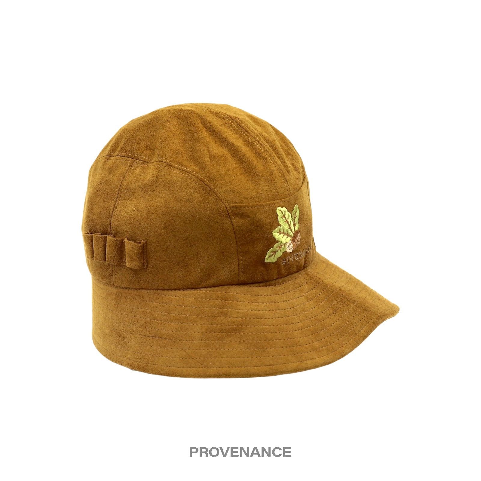Givenchy 🔴 Givenchy Asymmetric Bucket Hat - Brown Acorn Microsuede Size ONE SIZE - 3 Thumbnail