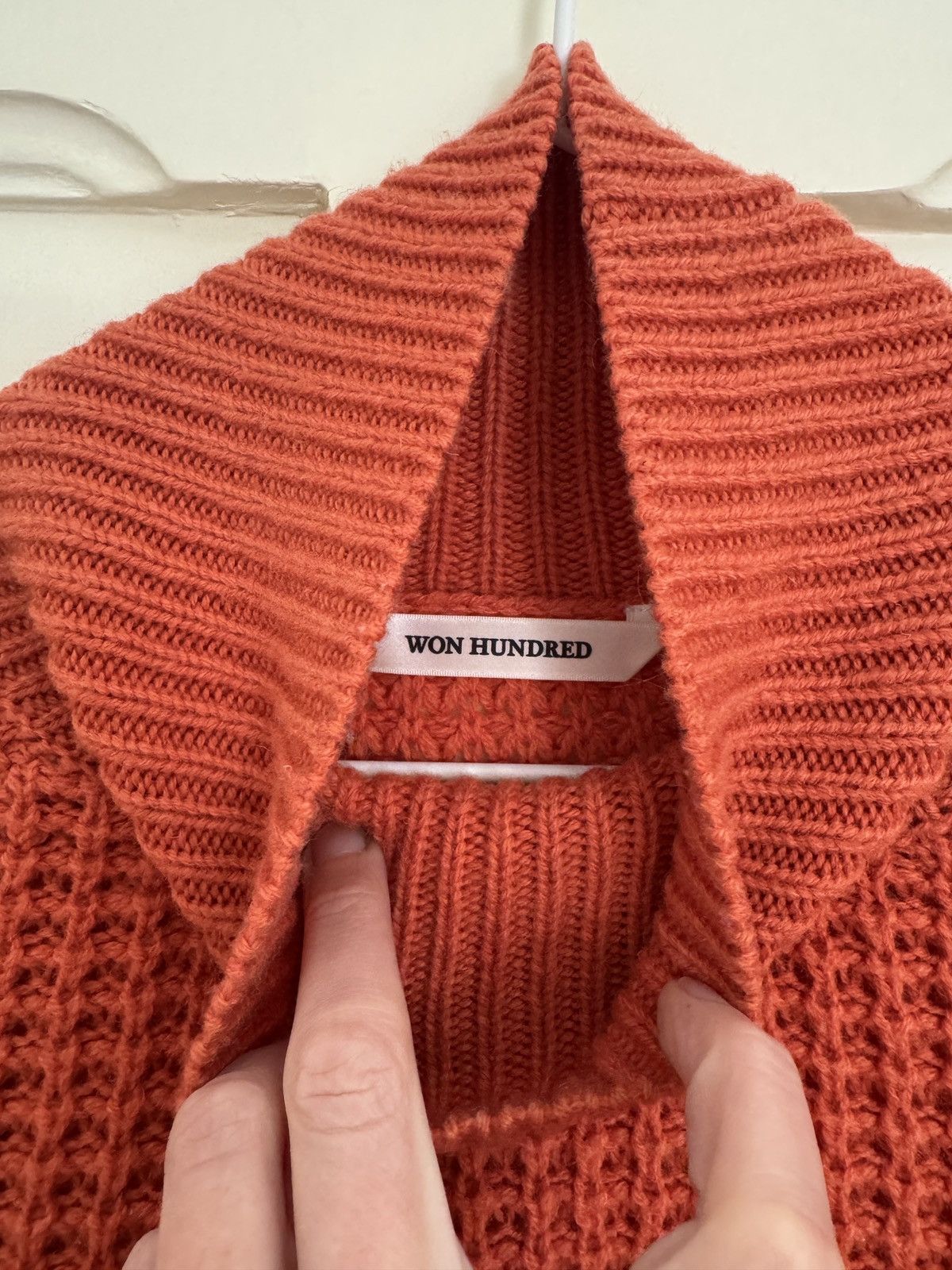 Won Hundred Won Hundred Inguna Chunky Sweater In Roll Neck Flame Orange Size S / US 4 / IT 40 - 3 Thumbnail