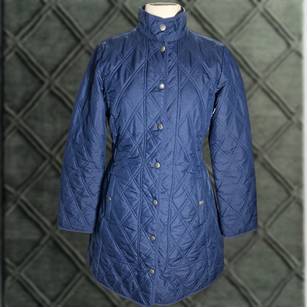 Eddie Bauer Eddie Bauer Womens PXS Quilted Jacket Blue Snap Button Pockets Lightweight Size XS / US 0-2 / IT 36-38 - 1 Thumbnail
