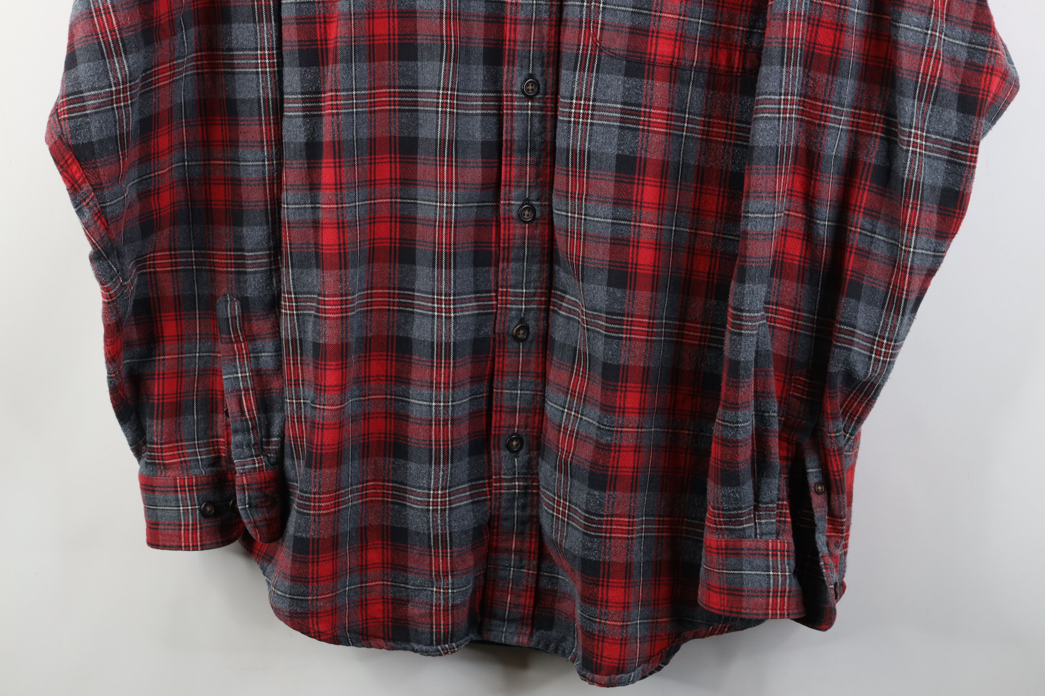 Eddie Bauer Vintage 90s Eddie Bauer Flannel Collared Button Shirt Plaid Size US L / EU 52-54 / 3 - 3 Thumbnail