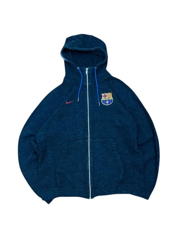 Nike Nike FC Barcelona Zip Hoodie Black Football Jacket M Size US M / EU 48-50 / 2 - 2 Thumbnail