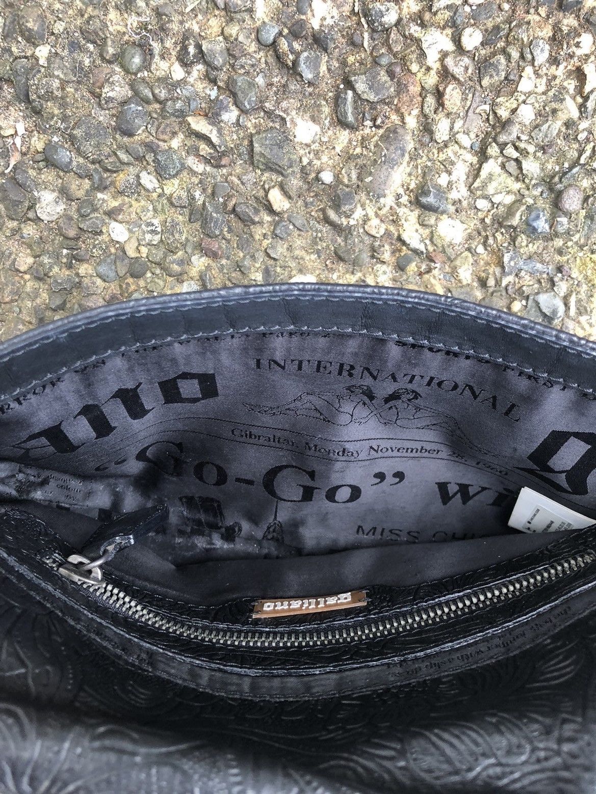 John Galliano John Galliano Vintage “Gazette” Print Leather Clutch Size ONE SIZE - 10 Thumbnail