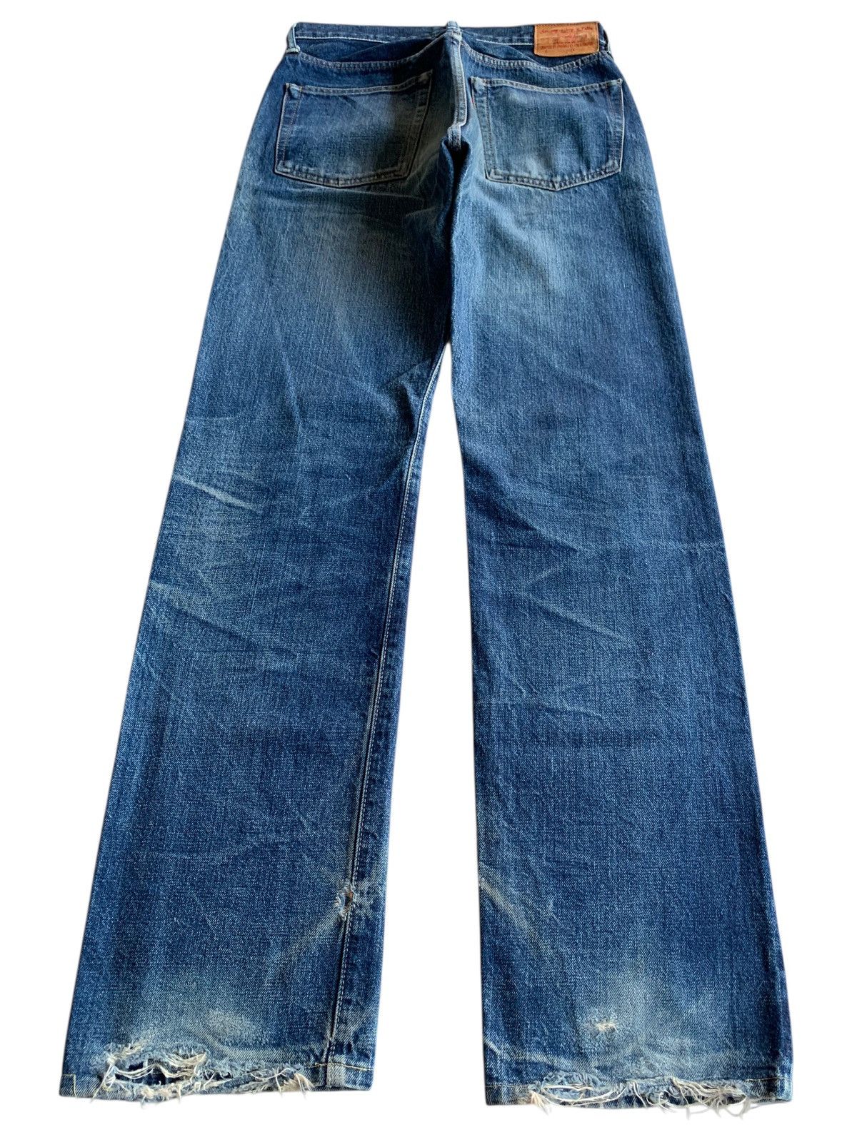 Sugar Cane VINTAGE SWING CHOP SELVEDGE FADED & RUSTY DISTRESSED DENIM Size US 29 - 4 Thumbnail