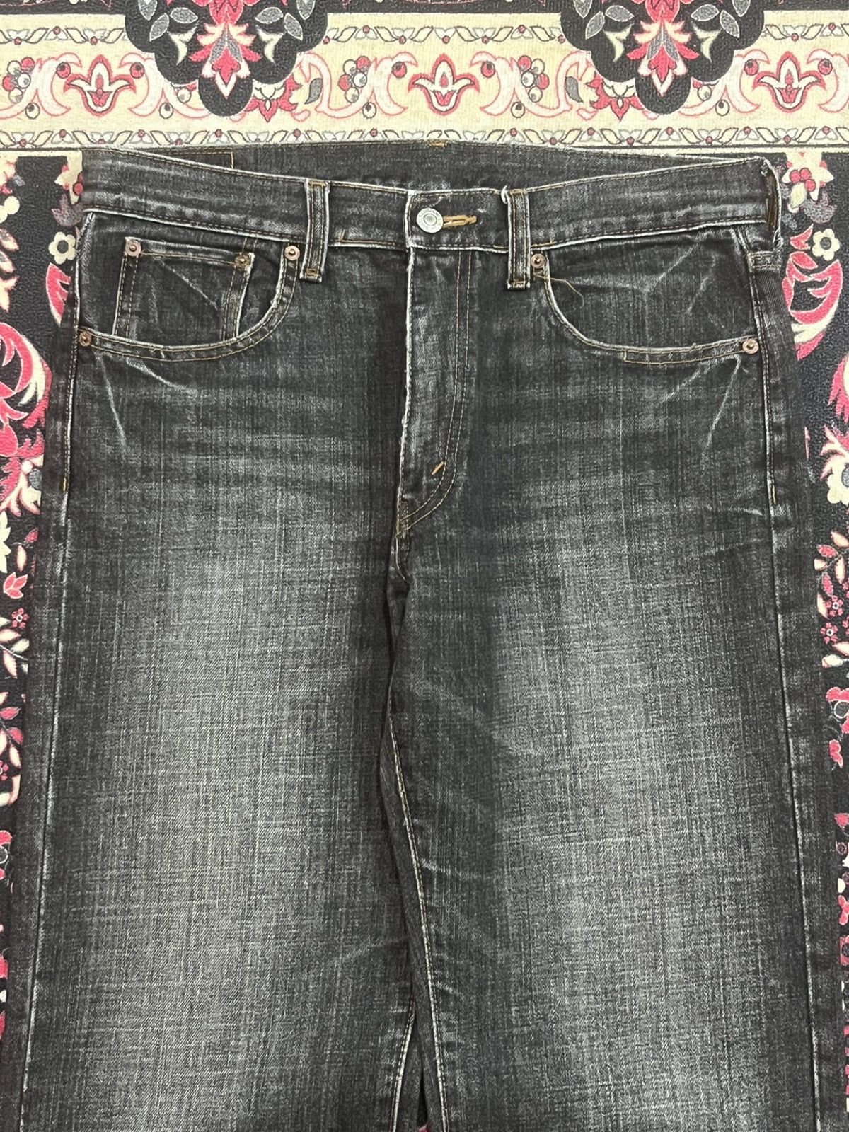Japanese Brand Vintage Japanese Bobson Chessking Black Wash Distressed Jean Size US 32 / EU 48 - 4 Thumbnail