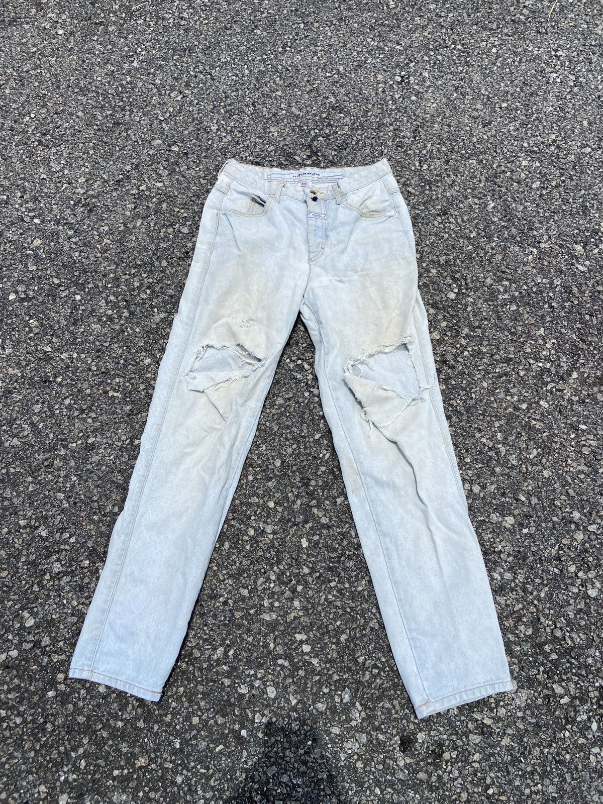 Marithe + Francois Girbaud × Vintage Distressed Marithe Francois Girboud Denim Size US 30 / EU 46 - 4 Thumbnail
