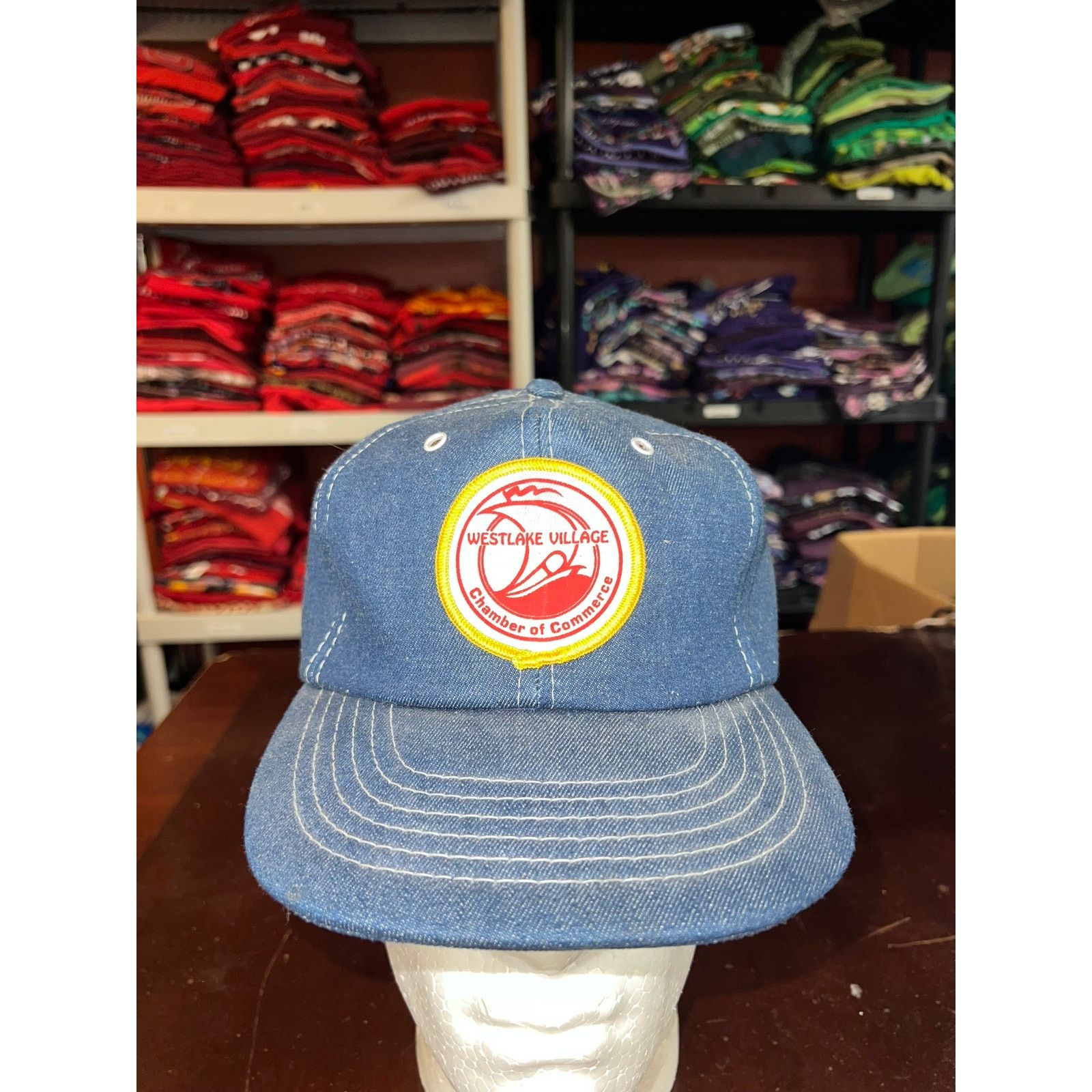 Vintage Vintage Westlake Village Hat Chamber Commerce Denim Cap VTG Size ONE SIZE - 1 Thumbnail