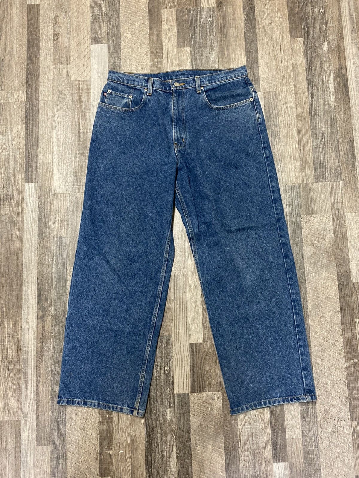 Polo Ralph Lauren × Ralph Lauren × Vintage Vintage Polo Jeans Ralph Lauren Baggy Blue Denim Banner Y2K Size US 34 / EU 50 - 1 Thumbnail