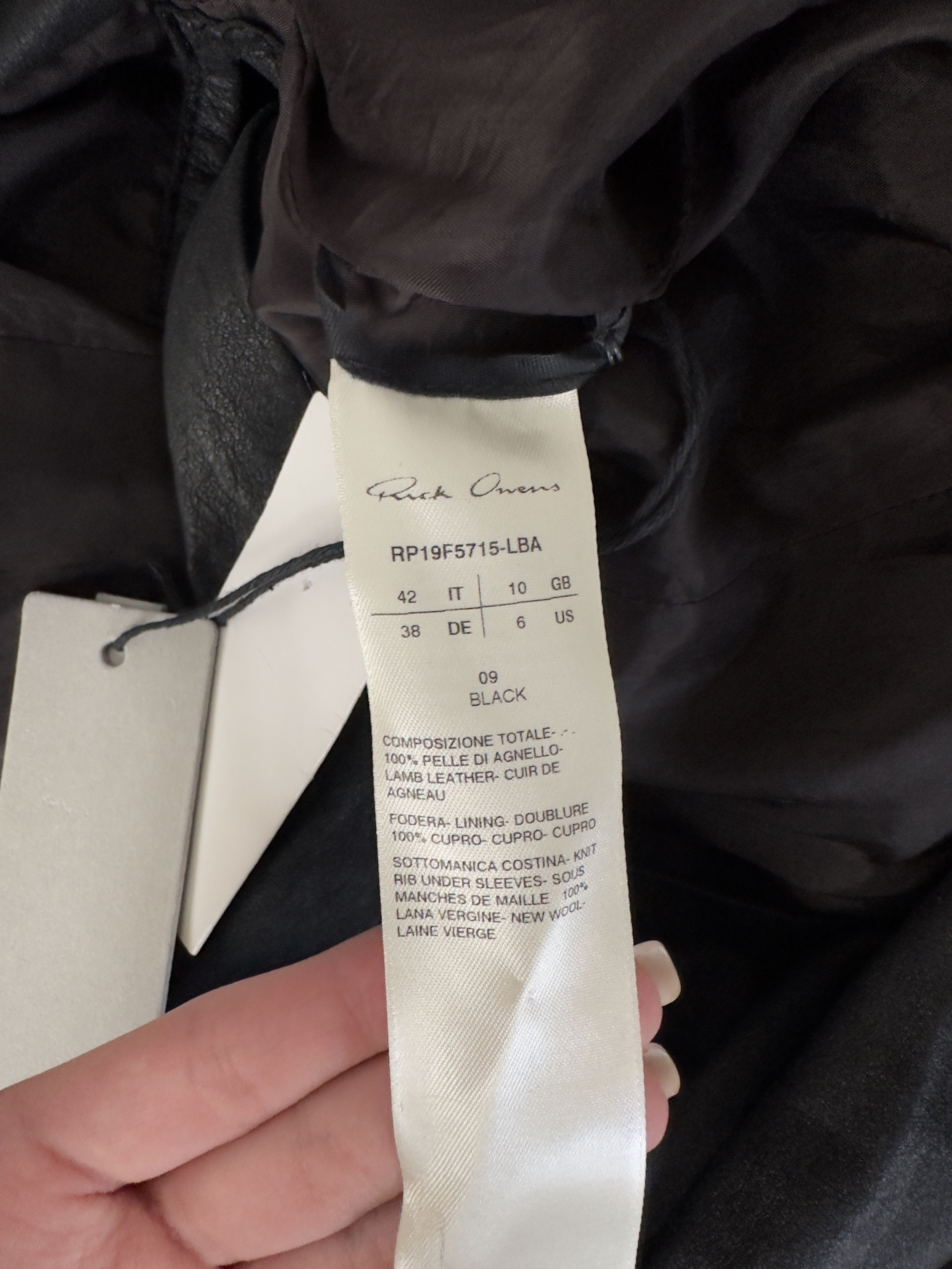 Rick Owens Rick Owens Black Leather Wrap Jacket Size M / US 6-8 / IT 42-44 - 5 Thumbnail