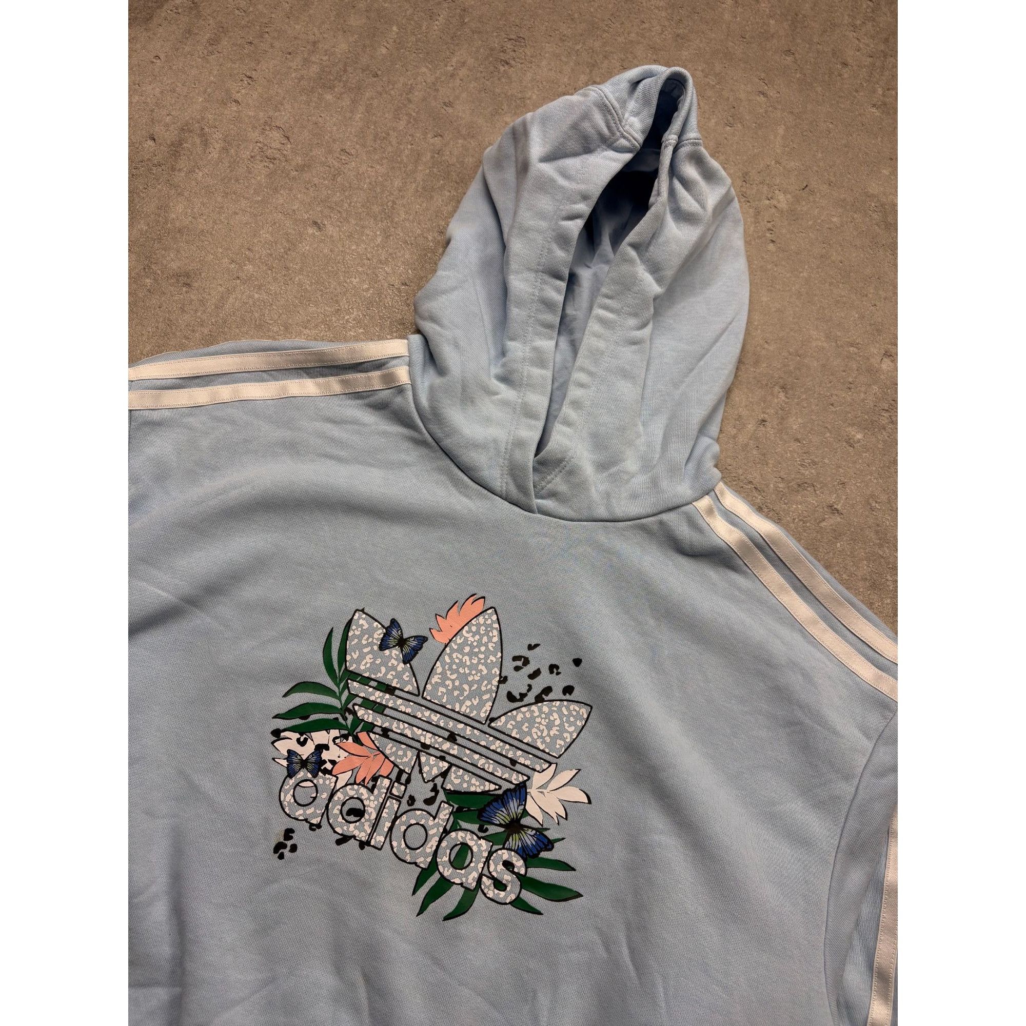Adidas ✨ adidas x HER Studio London Cropped Hoodie – Pastel Blue & Size S / US 4 / IT 40 - 4 Thumbnail