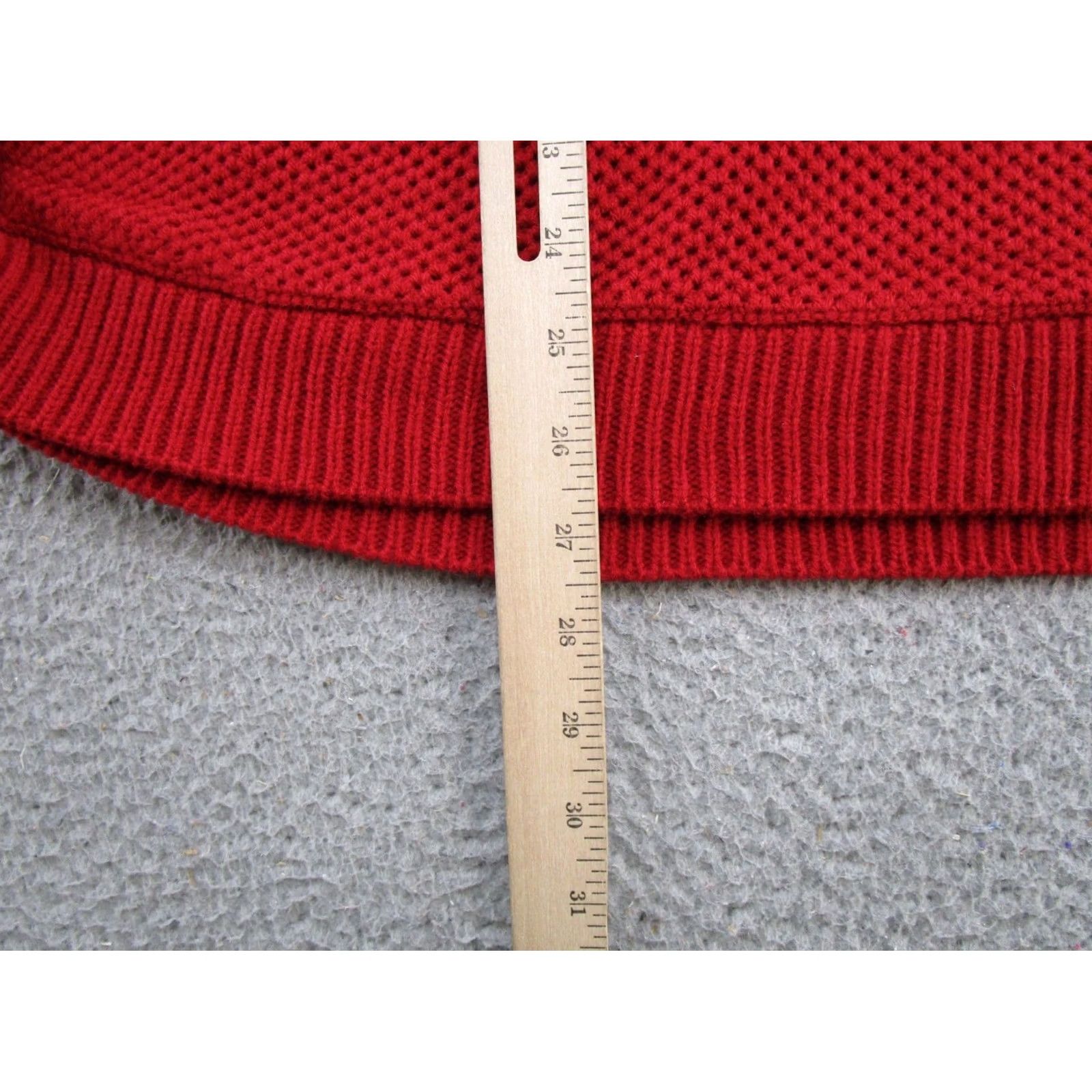 Vintage Cotton Rye Red Knit Pullover Sweater Oversized Size L Womens Size L / US 10 / IT 46 - 7 Thumbnail