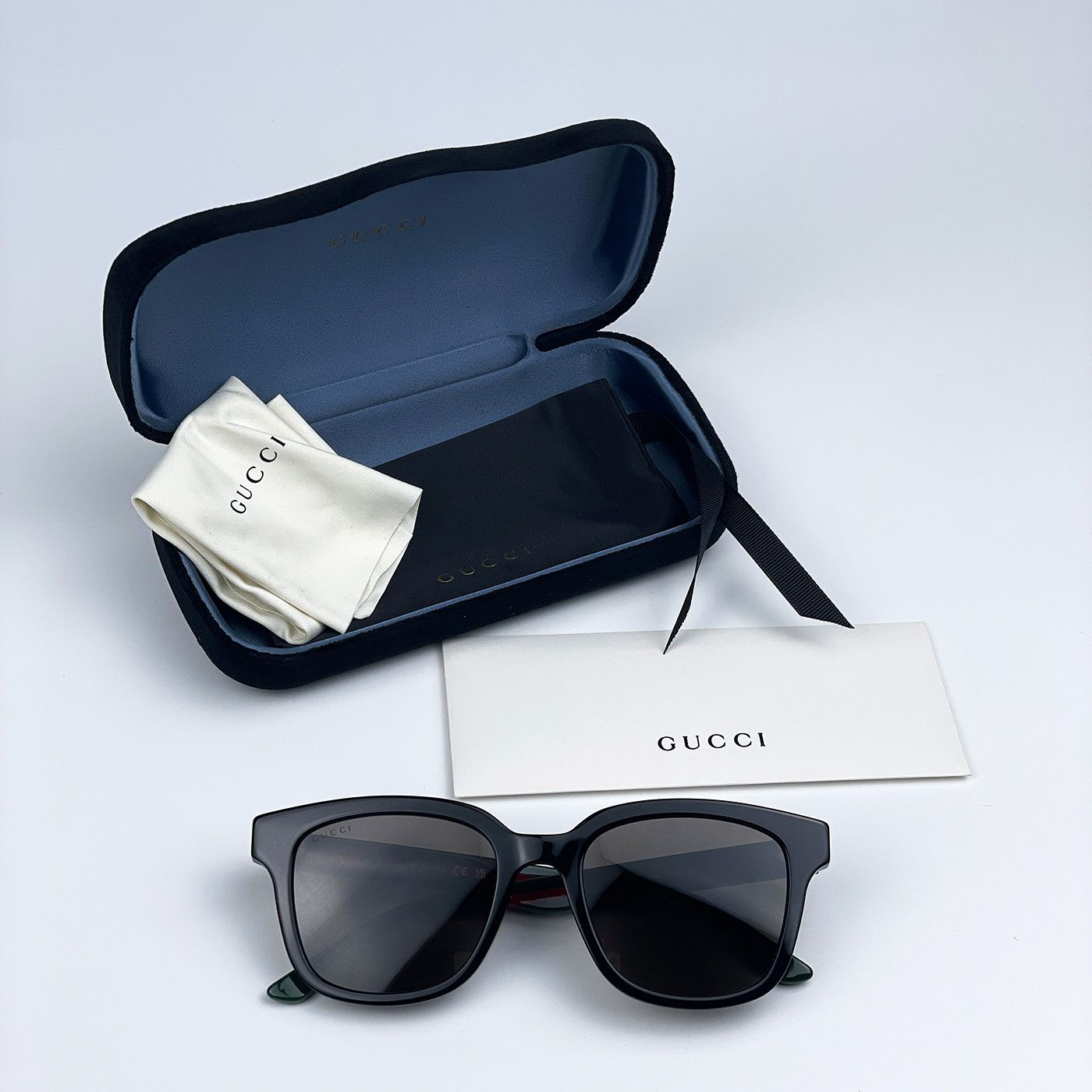 Gucci NEW Gucci GG0847SK 001 Grey Square Unisex Sunglasses Size ONE SIZE - 10 Thumbnail