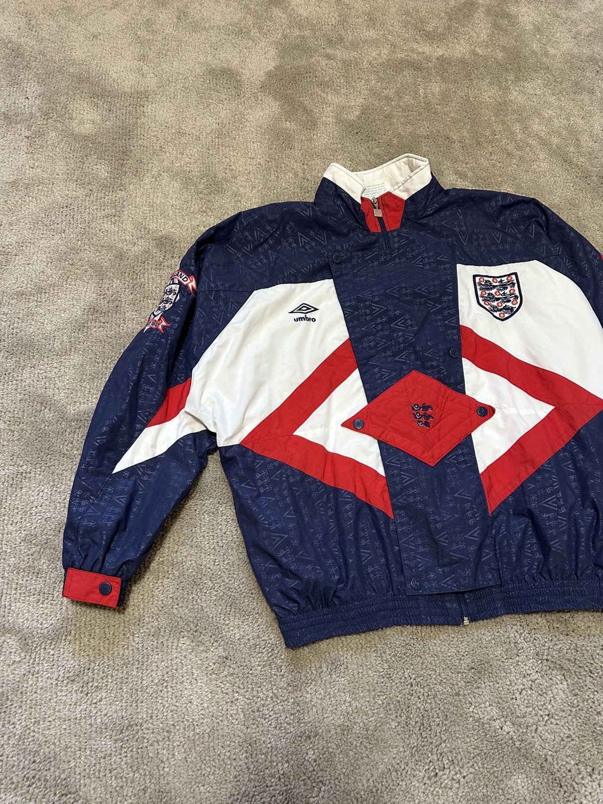 England National Team Football Training Jacket 1990