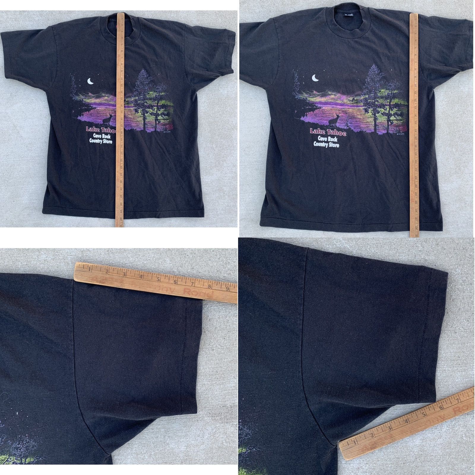 Fruit Of The Loom VINTAGE Fruit of the Loom T-Shirt Graphic Tee 80s XL Black Cotton Blend Short Sleeve Men Nature Animals 1990s Shirt Images See Pics Size US XL / EU 56 / 4 - 11 Thumbnail