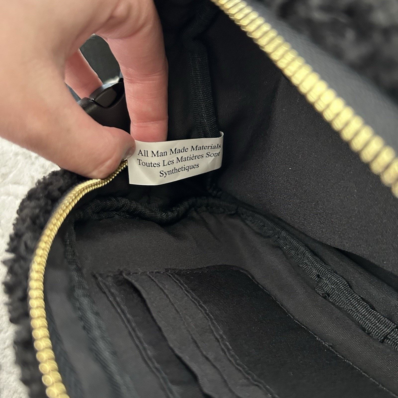 Other Sondra Robert’s Squared Black Sherpa With Gold Accents - New Size ONE SIZE - 9 Thumbnail