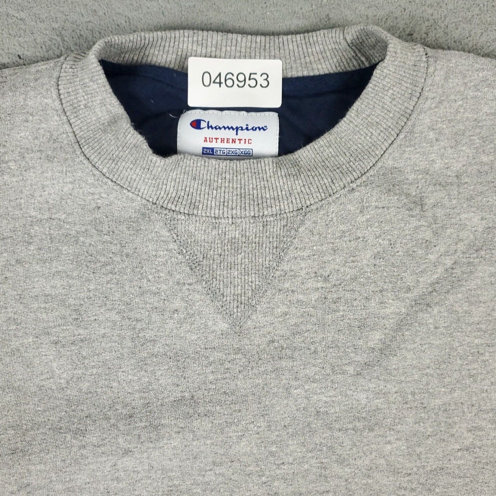Champion VINTAGE Champion Sweater Pullover Men 2XL Gray Casual Knit Long Sleeve Crew Neck All Seasons Size US XXL / EU 58 / 5 - 2 Thumbnail