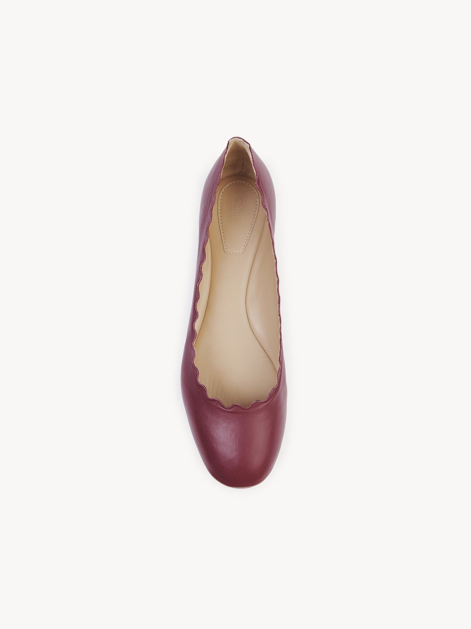 Chloe oc11z0525 Lauren Ballet Flats in Dark Ruby Size US 11 / IT 41 - 3 Thumbnail