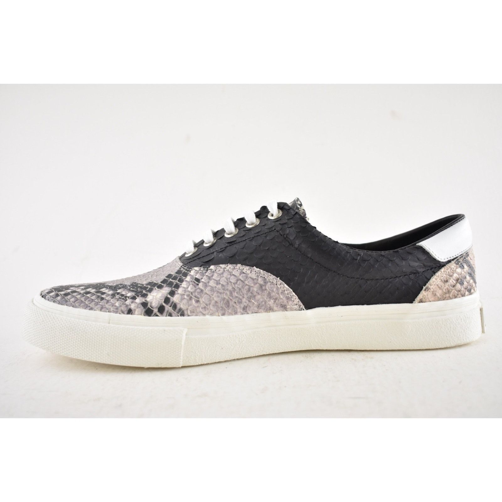 Amiri Amiri Mens Black Grey Python Snakeskin Lace Up Low Top 44 11 Size US 11 / EU 44 - 10 Thumbnail