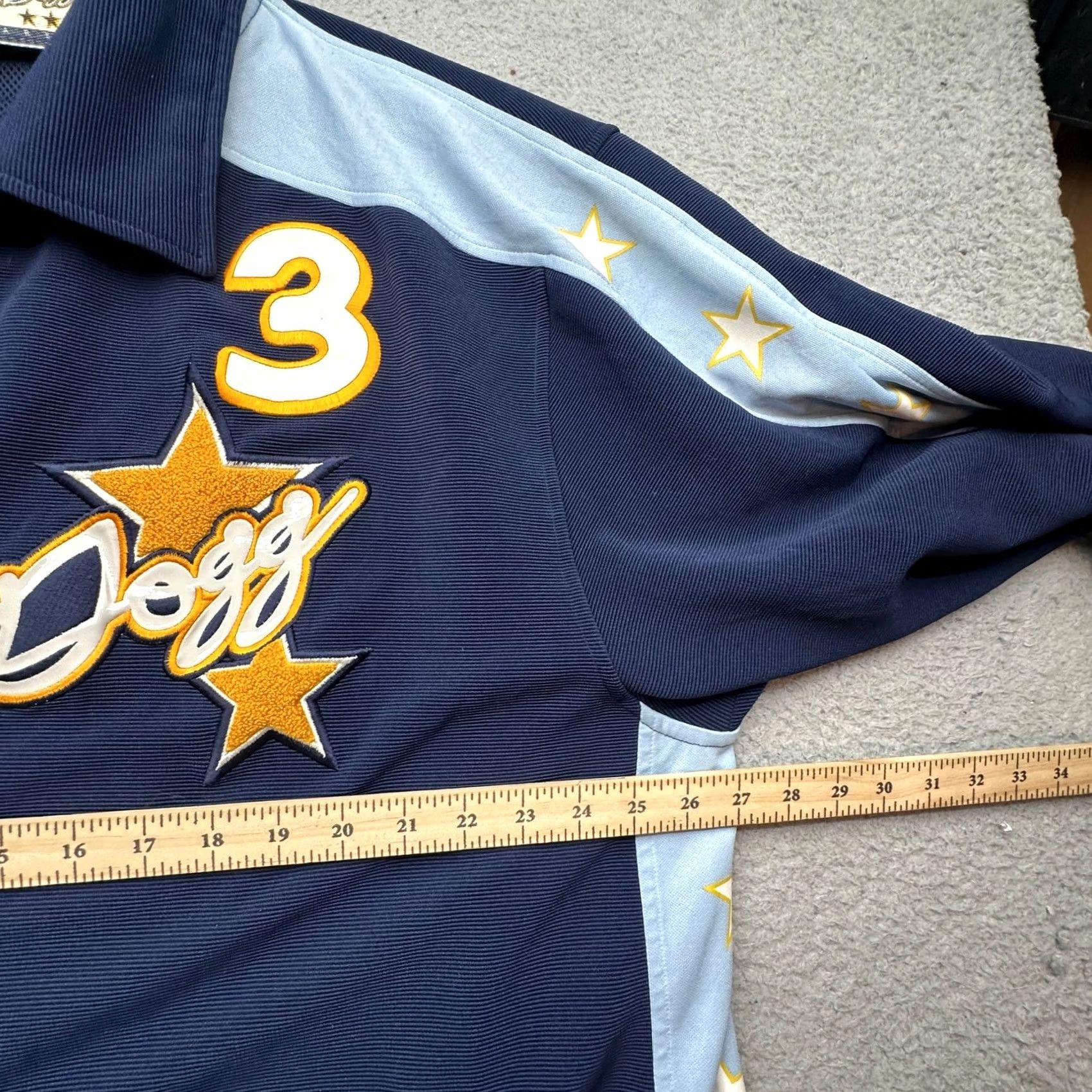 Vintage VINTAGE Snoop Dogg Branded Apparel #3 Varsity Warm Up Jacket Mens 2XL Hip Hop Blue Solid Zip Coat Pattern Jacket Long Sleeve College style Size US XXL / EU 58 / 5 - 5 Thumbnail