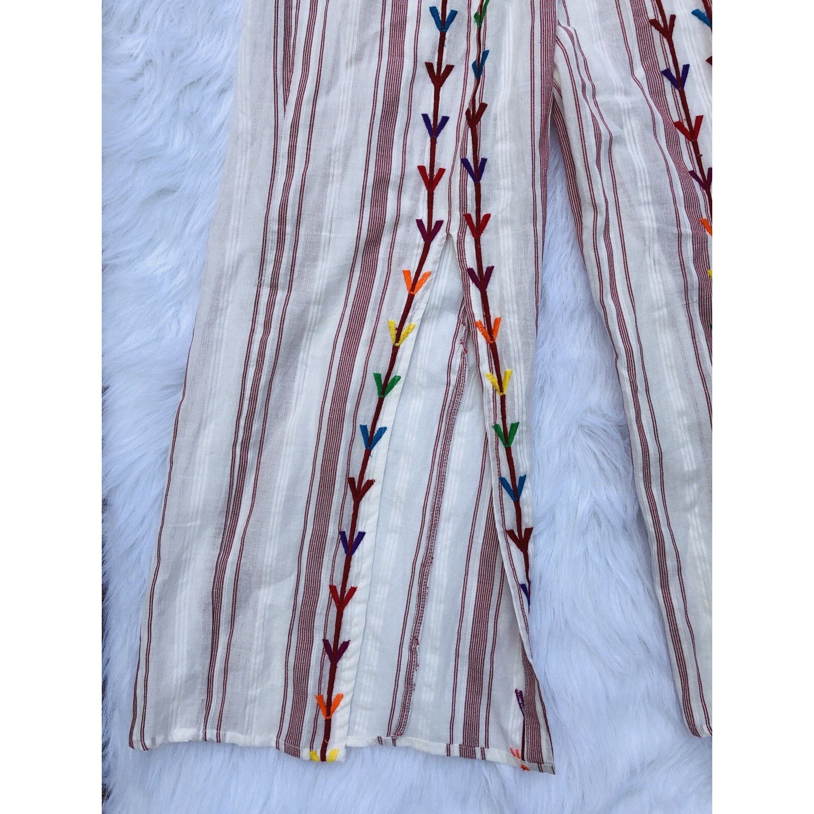 Asos Asos Embroidered Split Front Beach Pants Size US 2 A000193 Size 26" / US 2 / IT 38 - 5 Thumbnail