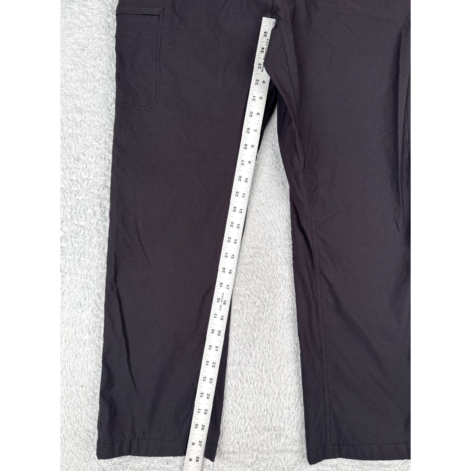 Vintage Cargo Pants Men 32 Black Nylon Straight Leg Zipper Pocket Hiking Camp 32x30 Size US 32 / EU 48 - 7 Thumbnail