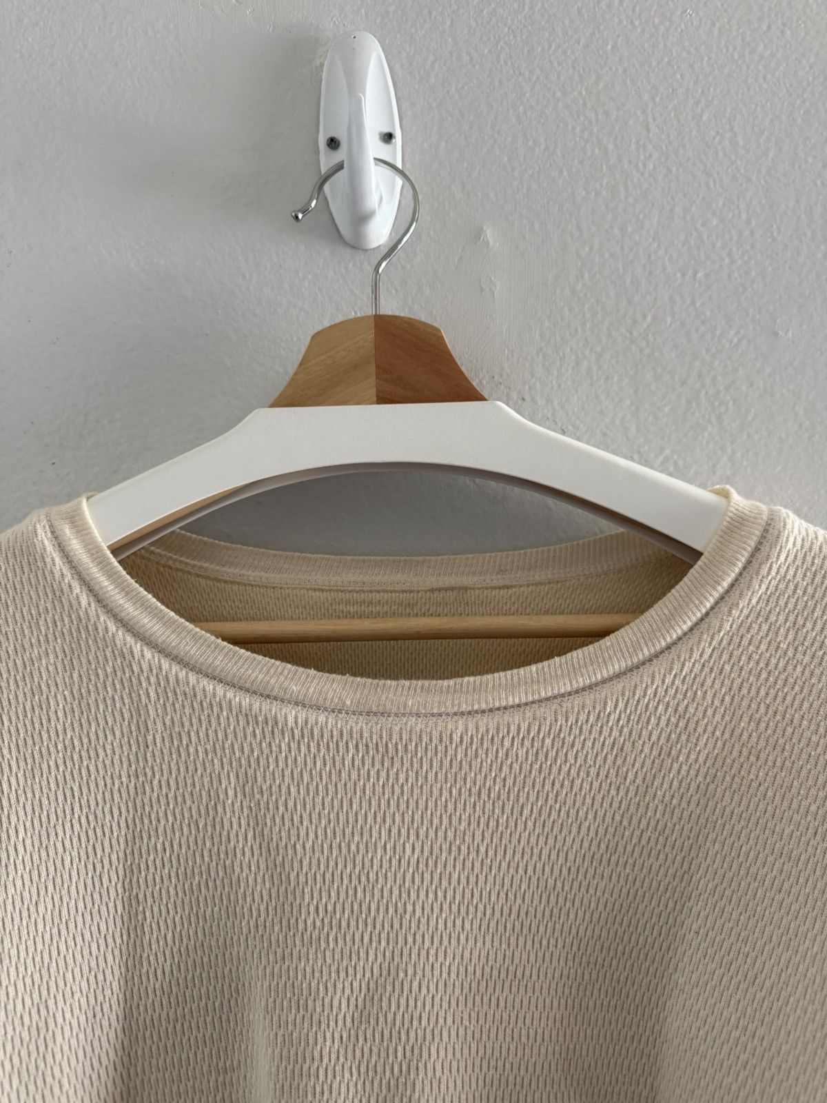 Kanye West SAMPLE Yeezy Season 7 Double Layer Thermal Upcycled Crewneck Size US L / EU 52-54 / 3 - 10 Thumbnail