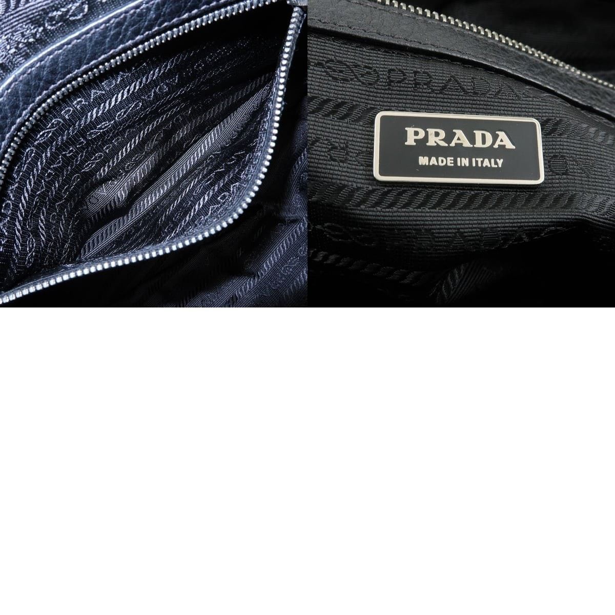 Prada Prada Logo Embossed Leather Mini Duffle Shoulder Bag Black Size ONE SIZE - 8 Thumbnail