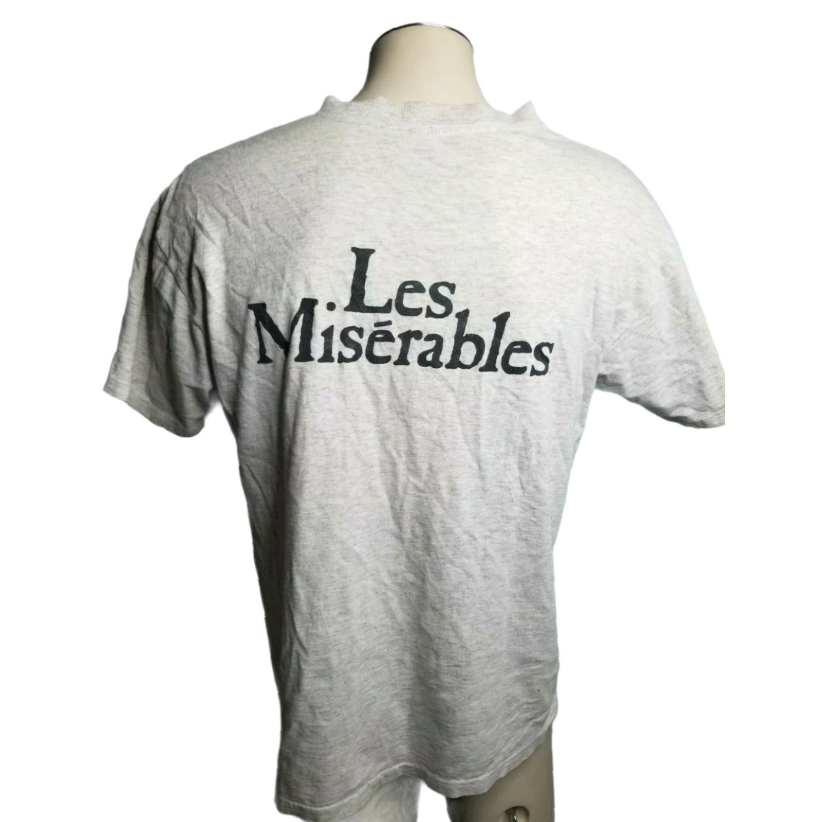 Delta VINTAGE 1986 Les Miserables Broadway Musical Graphic Tee Shirt Men’s Large Distressed Gray 80s Size US L / EU 52-54 / 3 - 2 Thumbnail