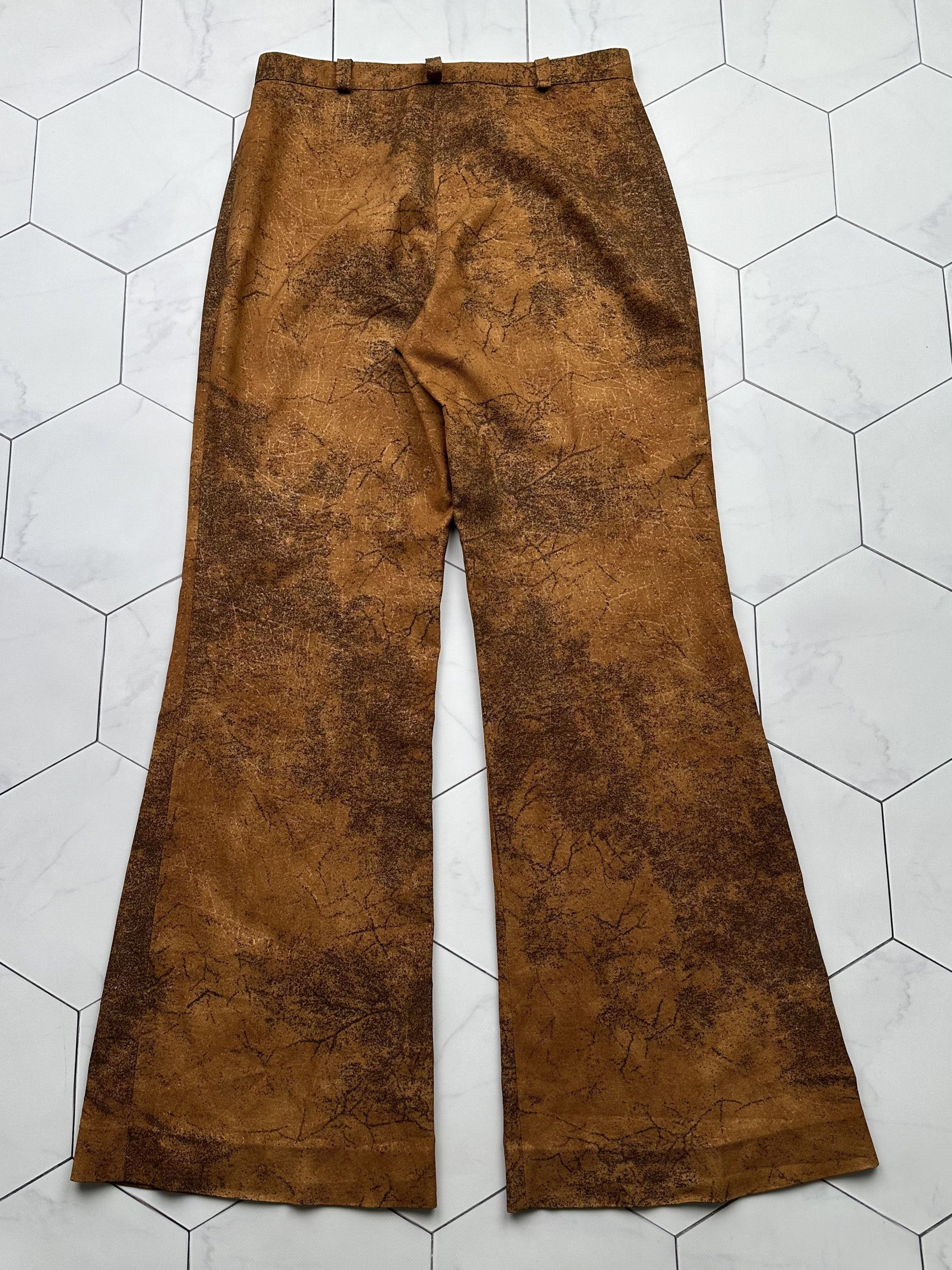 Japanese Brand Vintage Faded Printed Flare Pants (B423)E2 Size 27" / US 4 / IT 40 - 4 Thumbnail