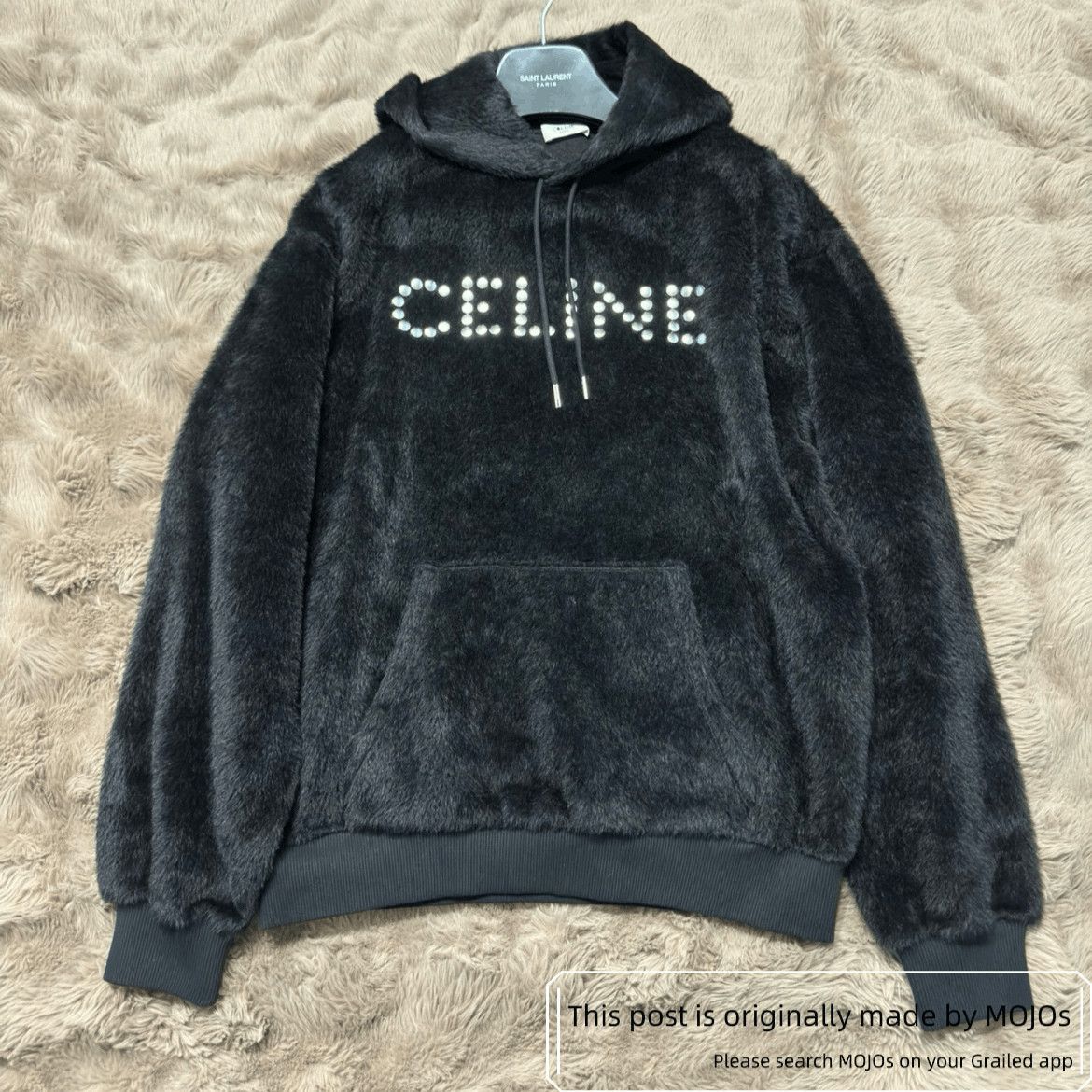 Celine Celine Rivet Logo Fur Hoodie Size US S / EU 44-46 / 1 - 1 Thumbnail