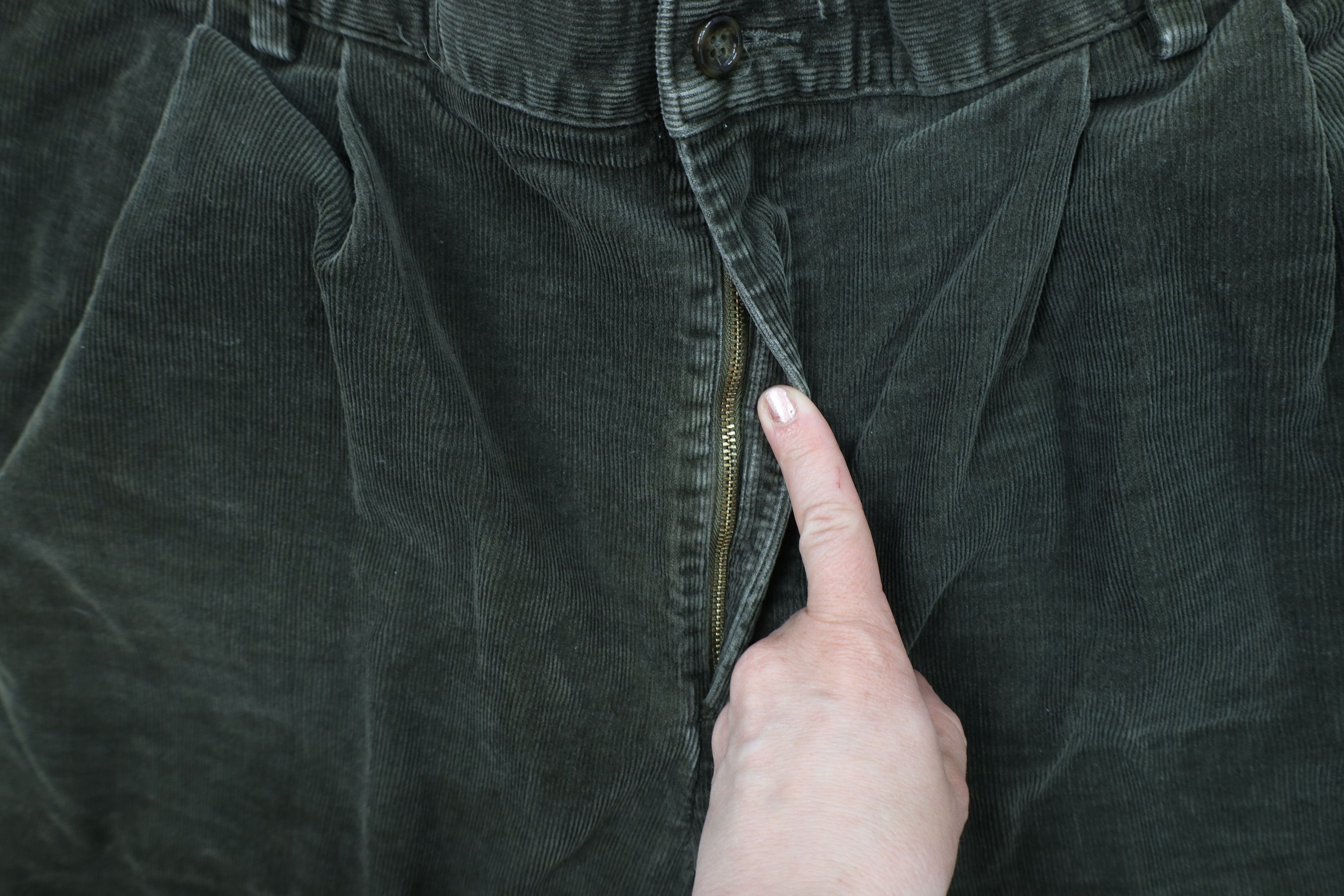 Vintage Vintage 90s Streetwear Wide Leg Corduroy Chino Pants Green Size US 40 / EU 56 - 6 Thumbnail