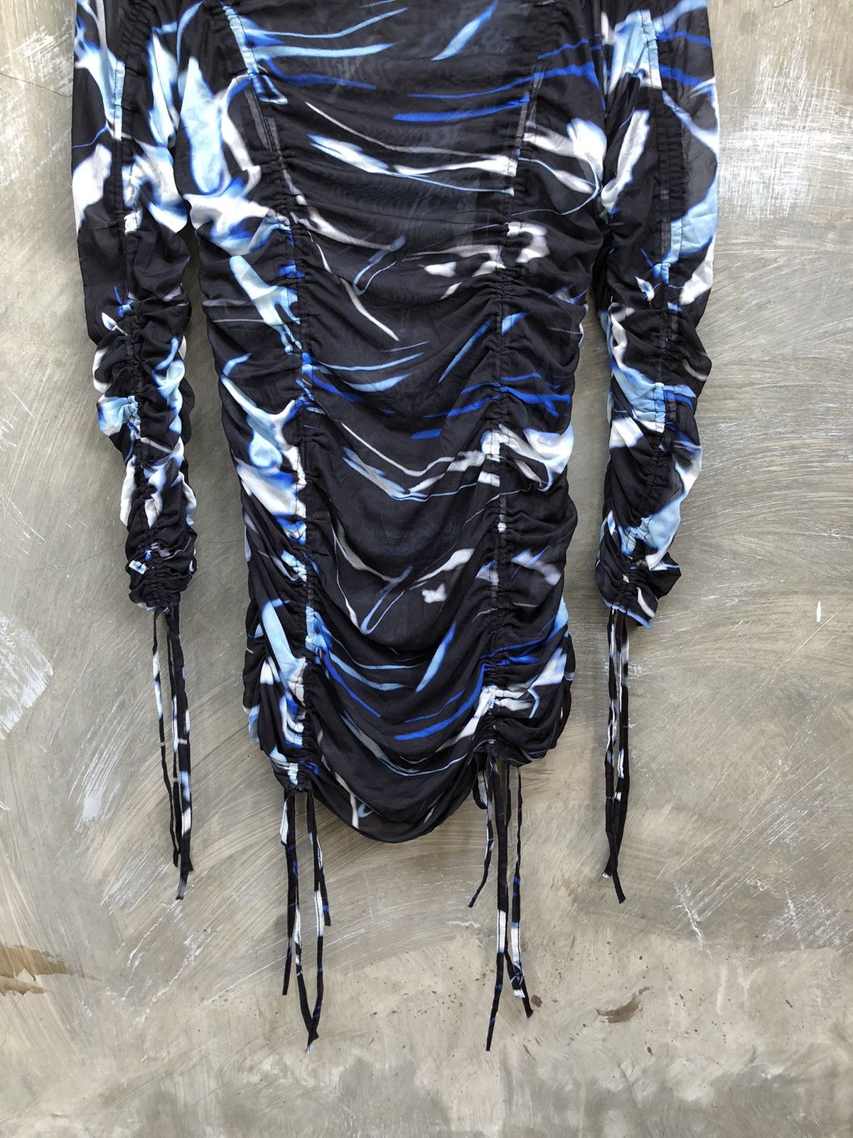 H&M Y2K H&M Mesh Midi Dress Futuristic Pattern Size L / US 10 / IT 46 - 3 Thumbnail
