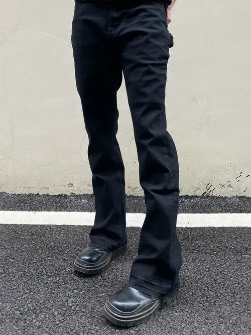 Jean washed faded carpenter flared jeans Size US 34 / EU 50 - 5 Thumbnail