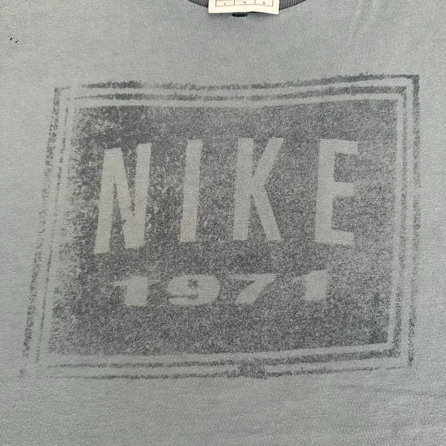 Nike Vintage 90s Nike 1971 Box Logo Ringer T-Shirt Distressed Fad Size US L / EU 52-54 / 3 - 3 Thumbnail