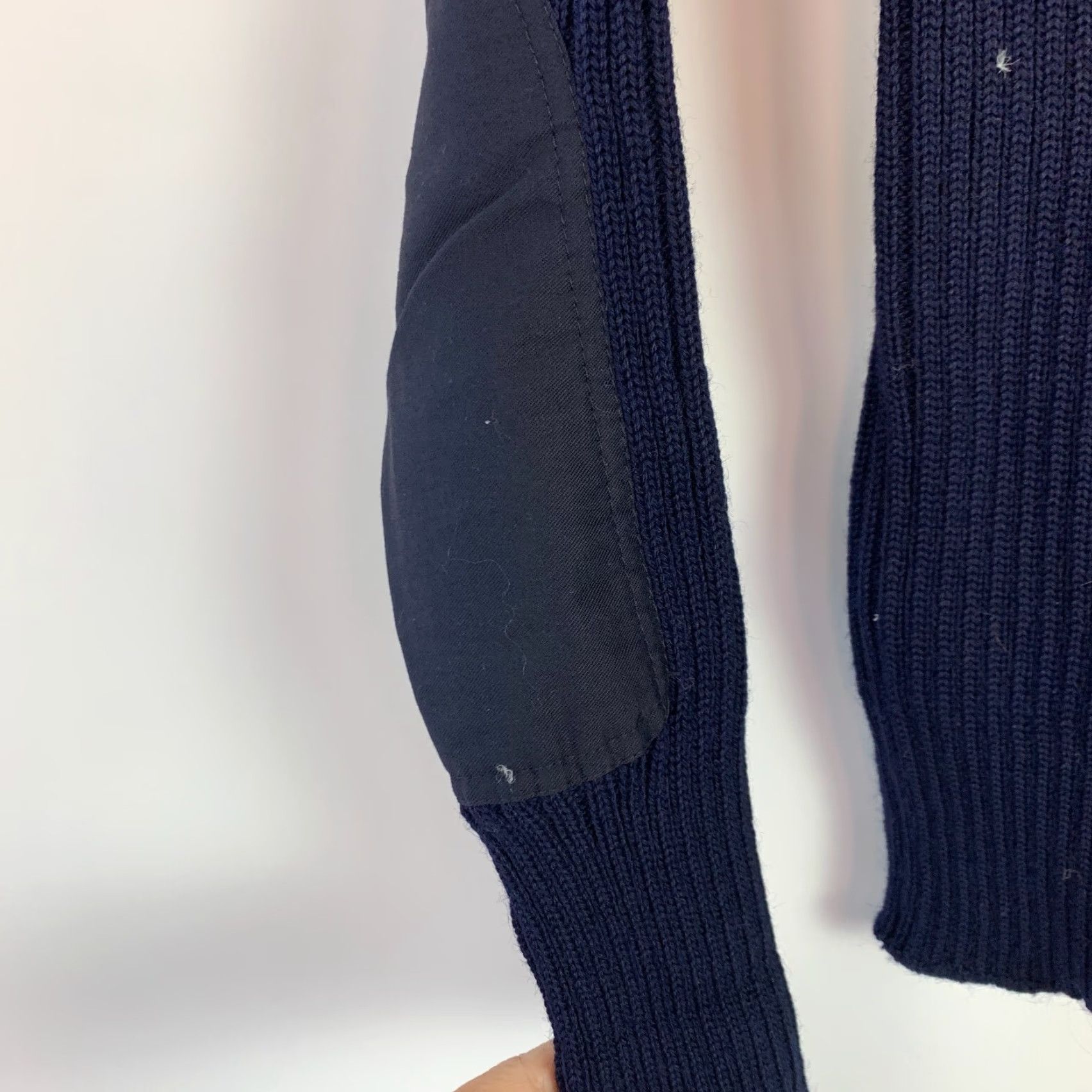 Vintage VINTAGE Cutlass Wool Blue Thick Elbow Patches Military SweatEr Mens 38" England Shirt Size US M / EU 48-50 / 2 - 4 Thumbnail