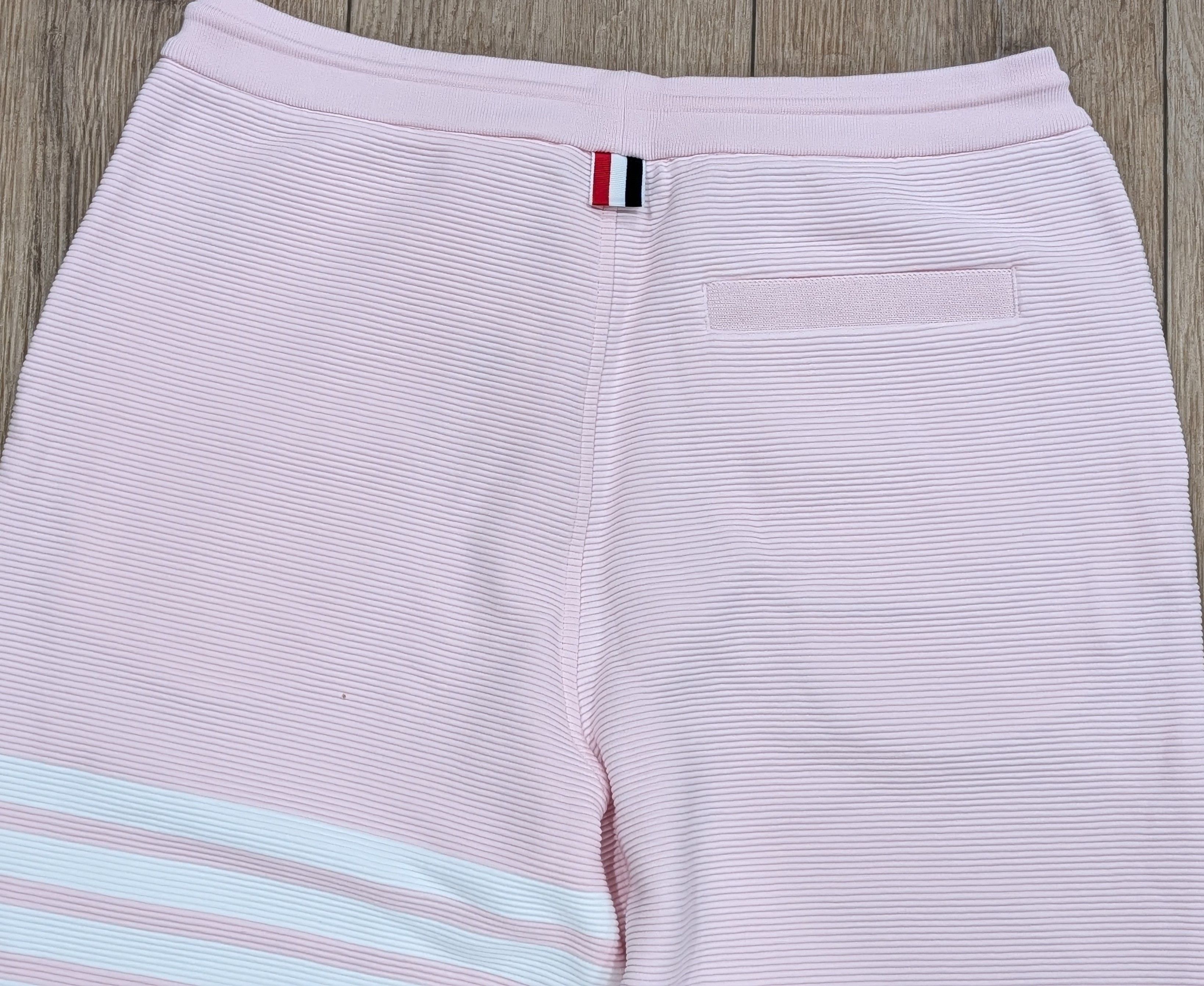 Thom Browne THOM BROWNE 4 Bar Cotton Jogger Pants Light Pink 3 - Large Size US 34 / EU 50 - 5 Thumbnail
