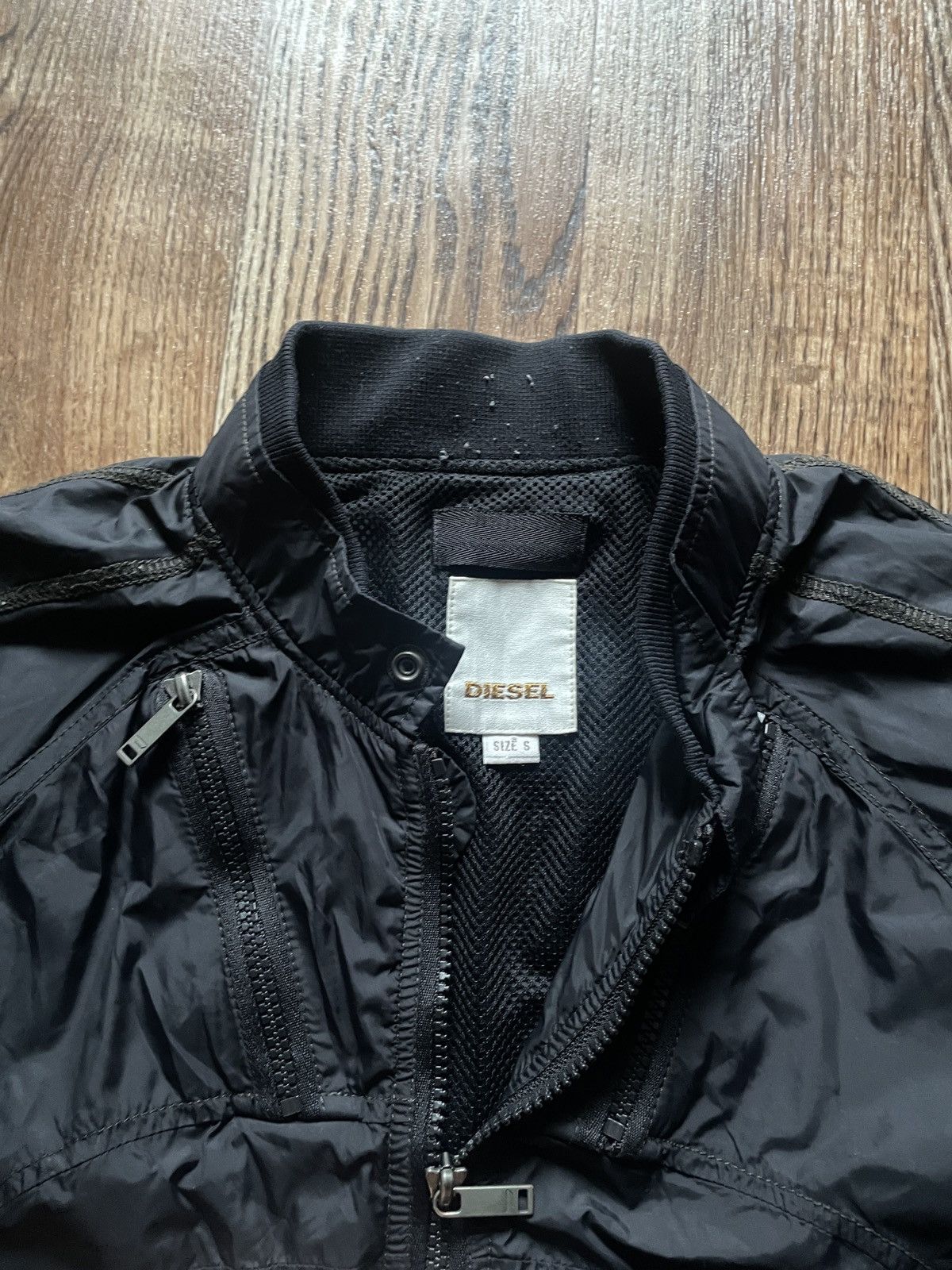 Diesel Vintage Diesel nylon jacket black bomber zipper avant garde Size US S / EU 44-46 / 1 - 6 Thumbnail